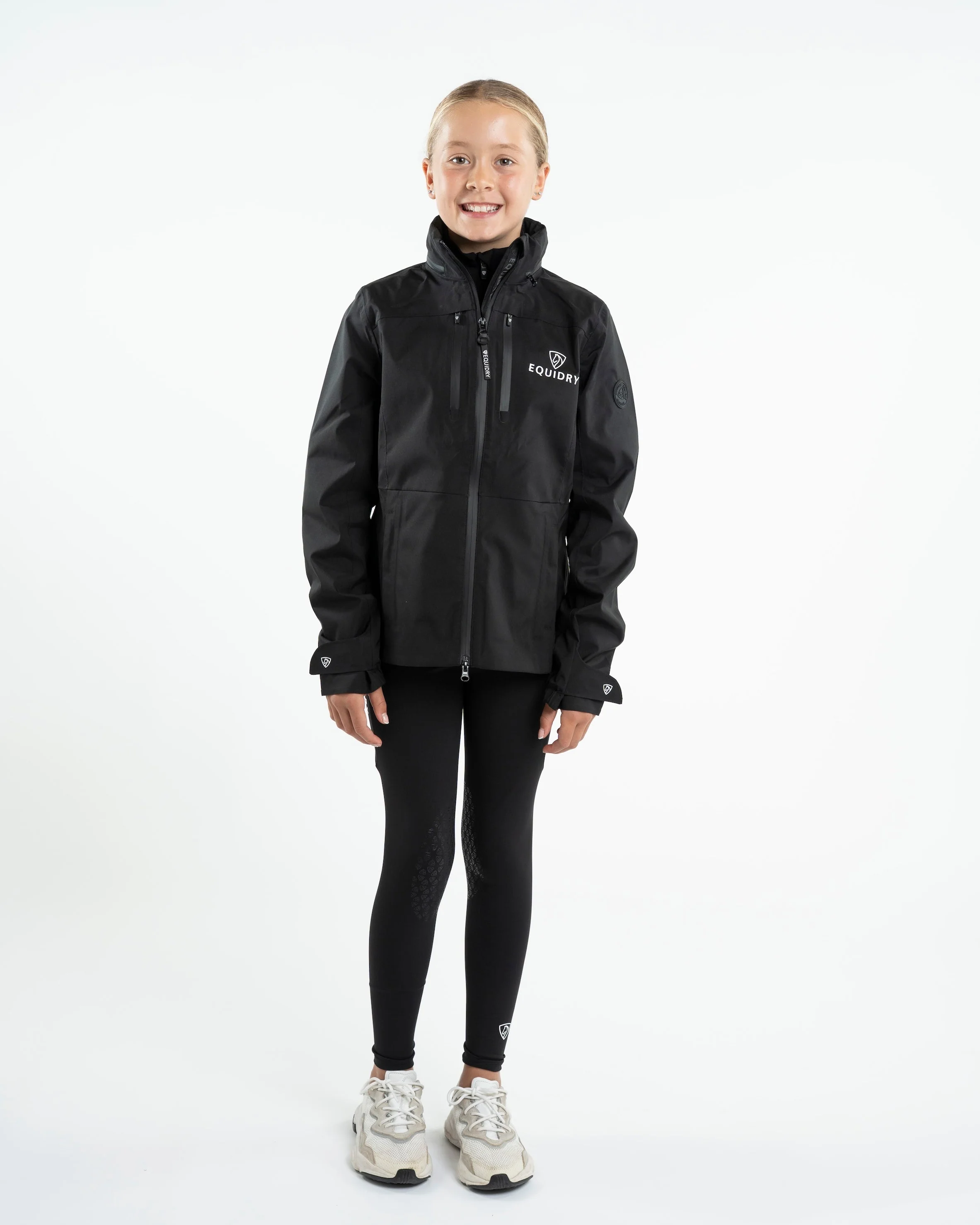Varsha Waterproof Riding Jacket | Girl's | Black - Image 2