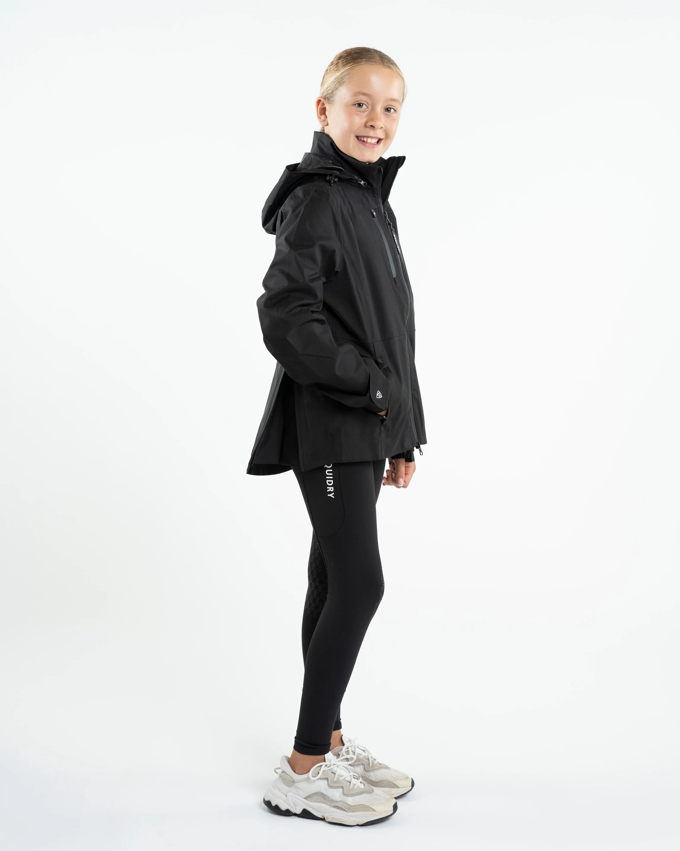 Varsha Waterproof Riding Jacket | Girl's | Black - Image 4