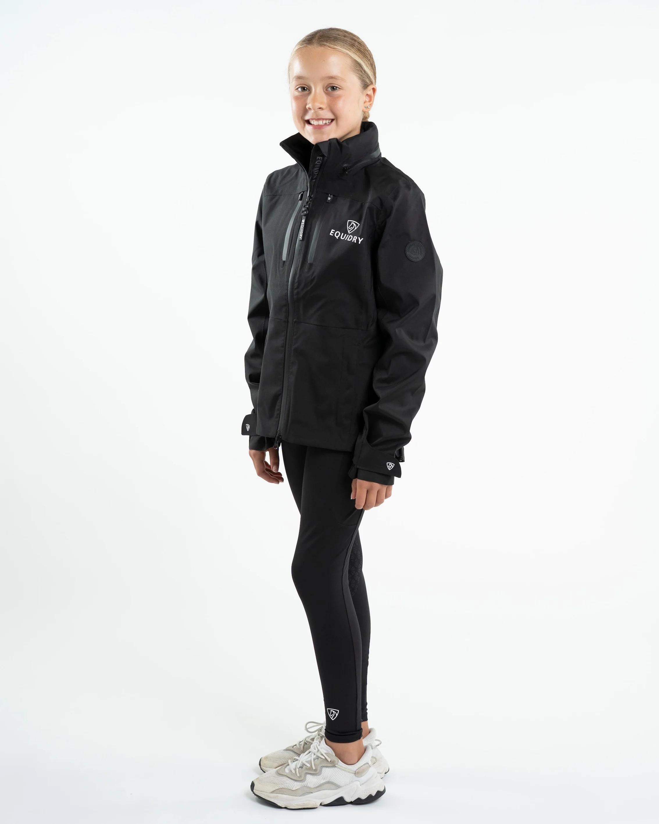 Varsha Waterproof Riding Jacket | Girl's | Black - Image 6