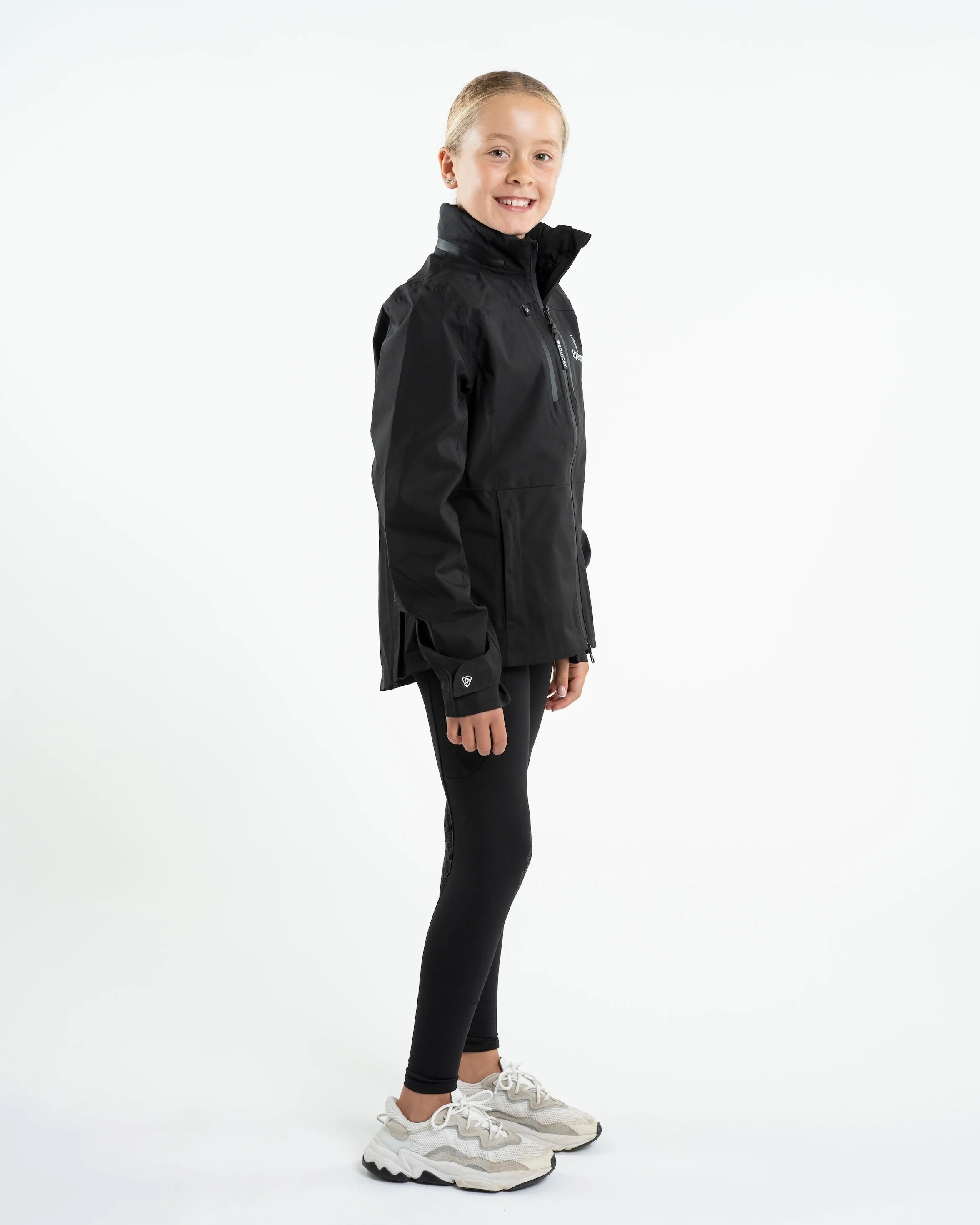 Varsha Waterproof Riding Jacket | Girl's | Black - Image 7