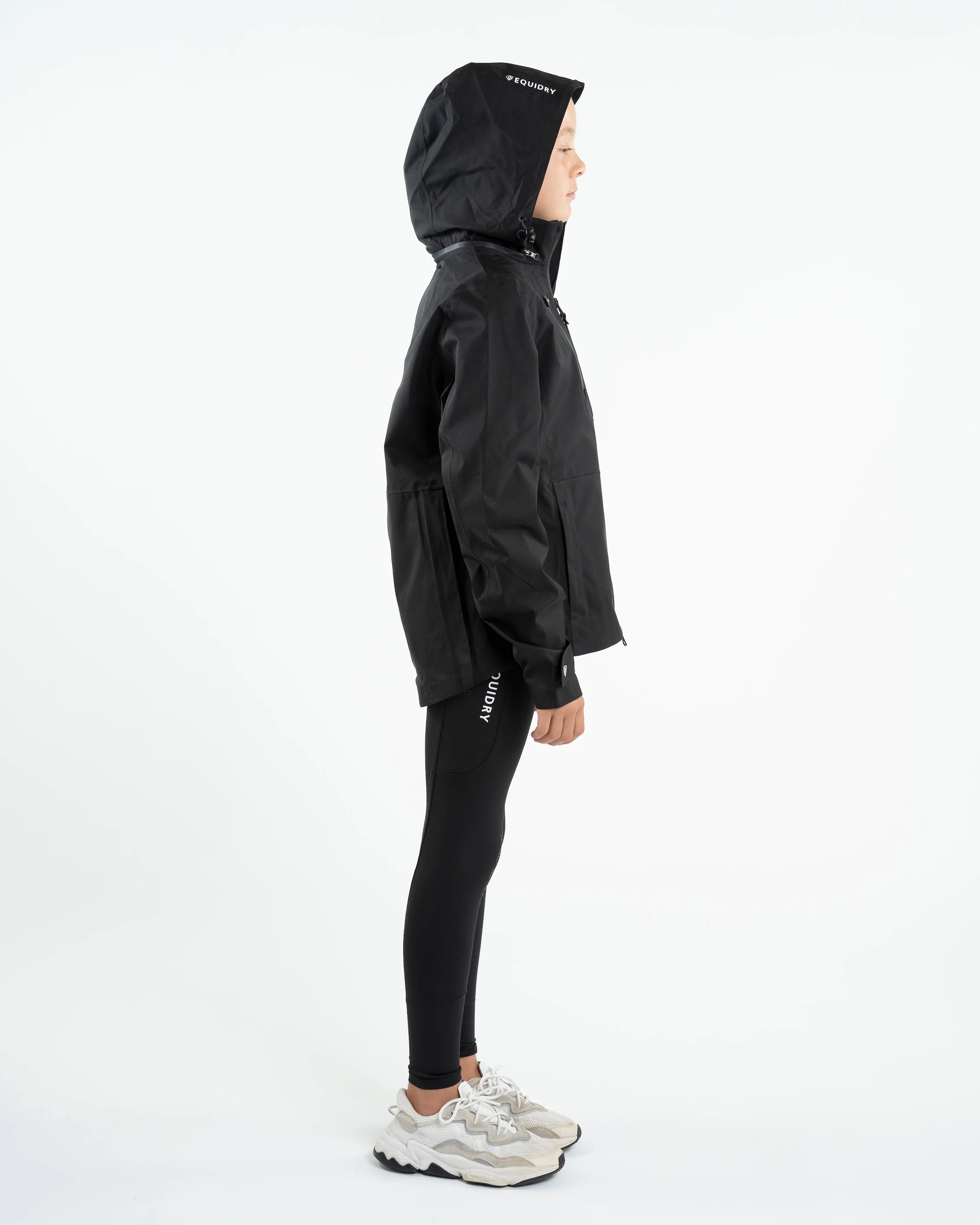 Varsha Waterproof Riding Jacket | Girl's | Black - Image 9