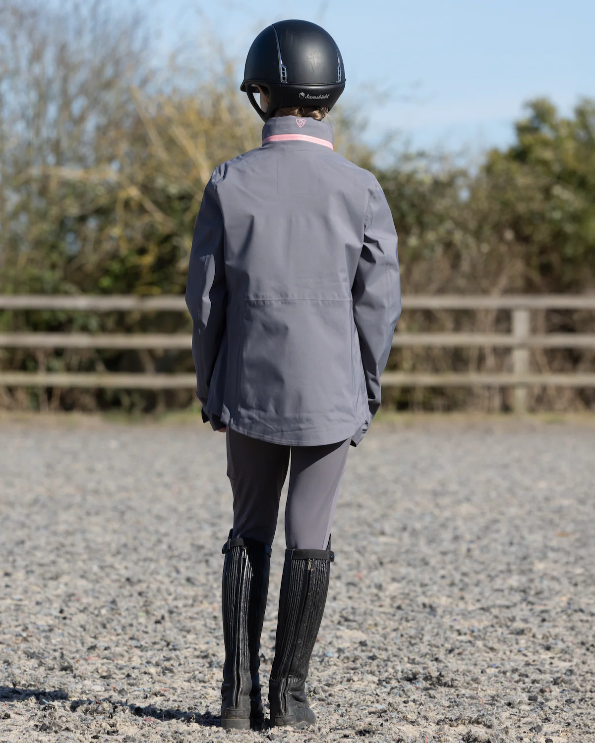 Varsha Waterproof Riding Jacket | Girl's | Grey - Image 11
