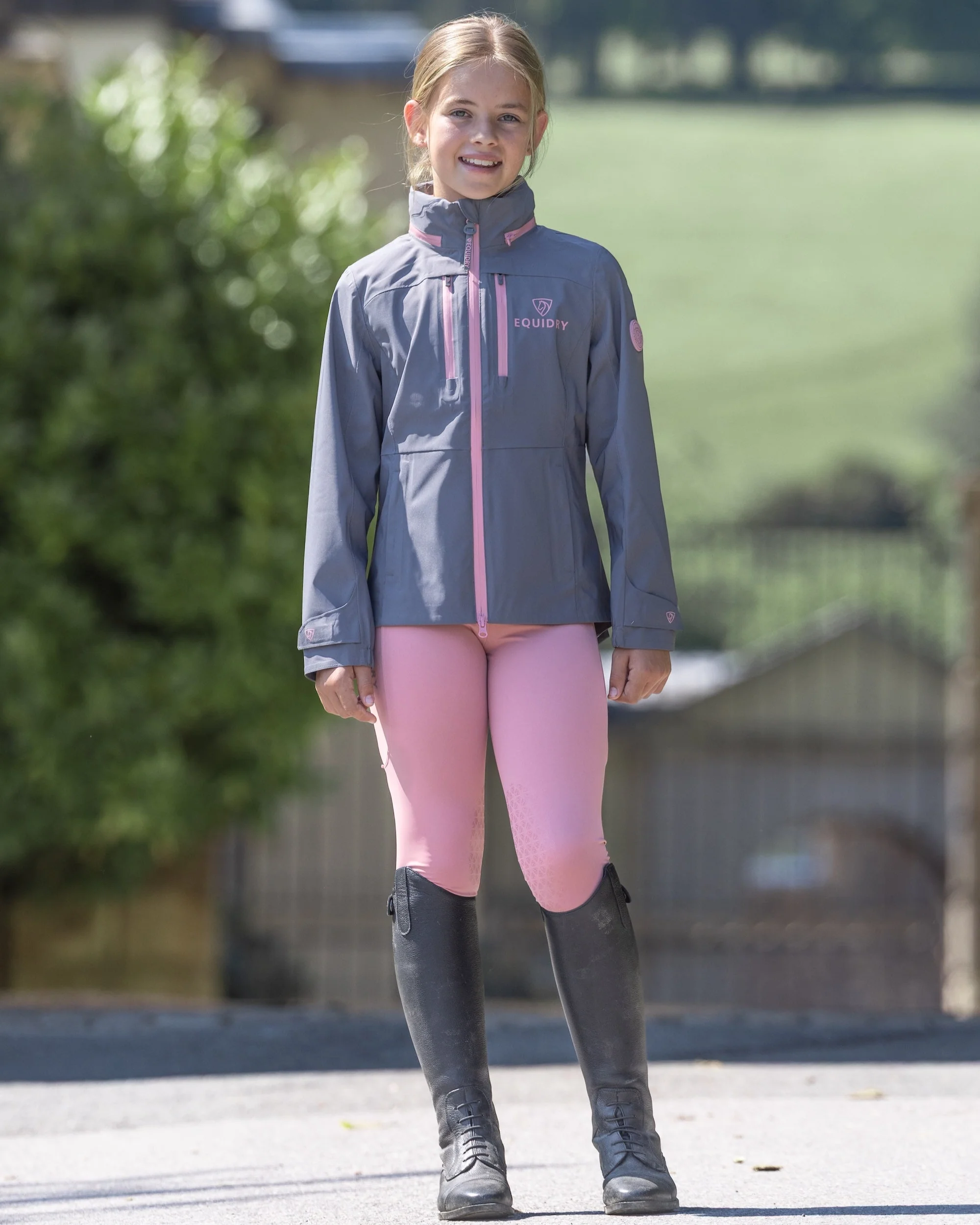 Varsha Waterproof Riding Jacket | Girl's | Grey - Image 14