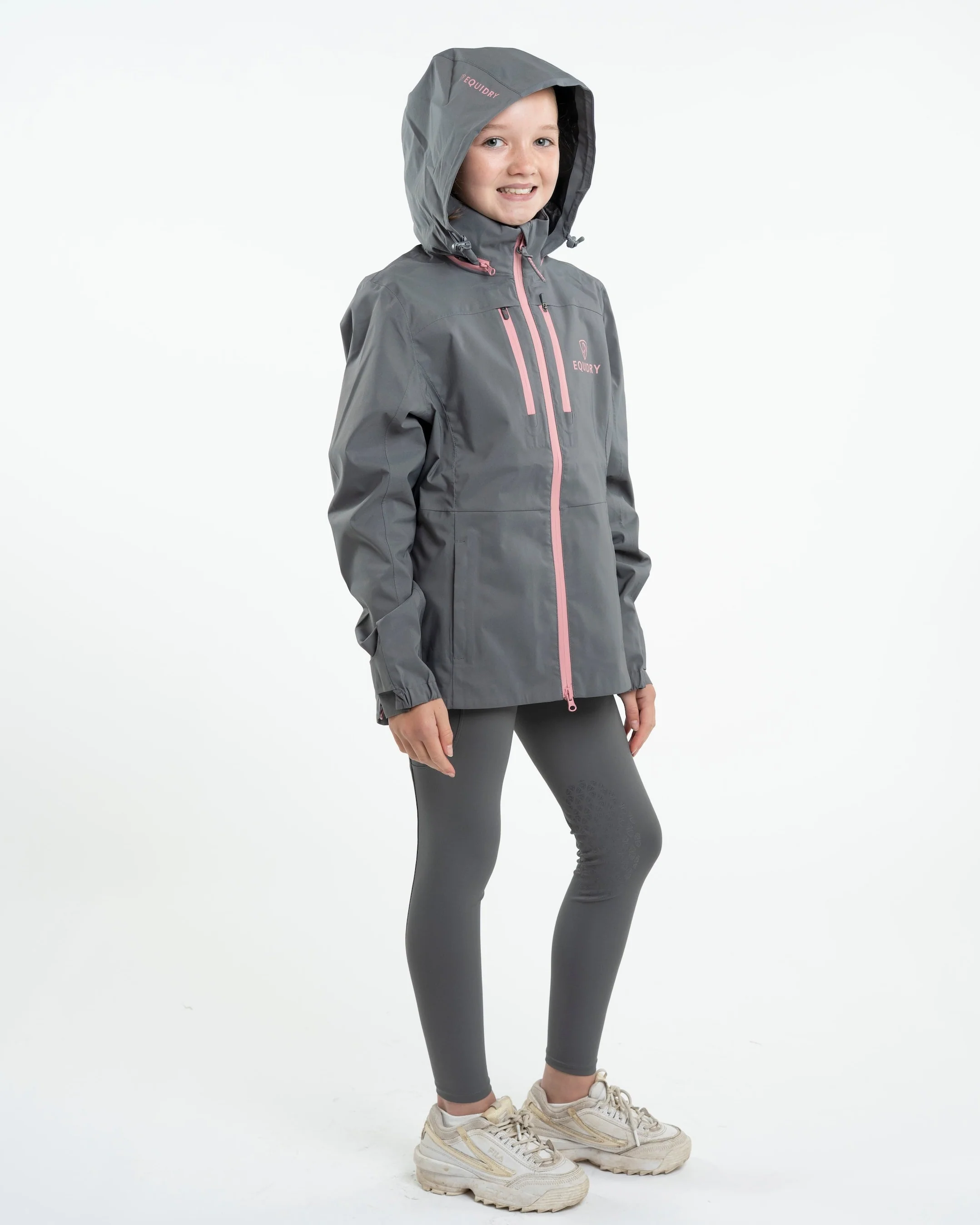 Varsha Waterproof Riding Jacket | Girl's | Grey - Image 4