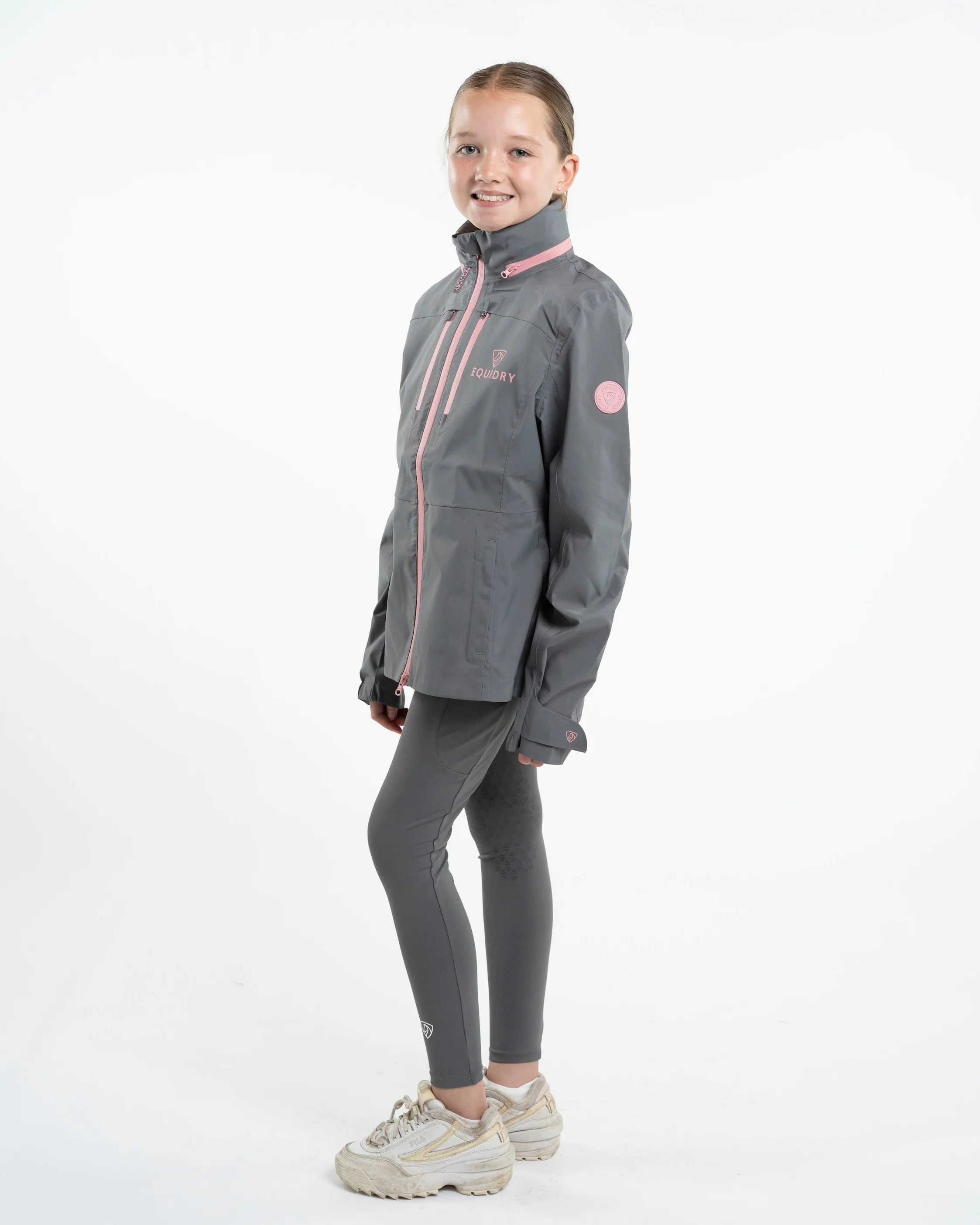 Varsha Waterproof Riding Jacket | Girl's | Grey - Image 7