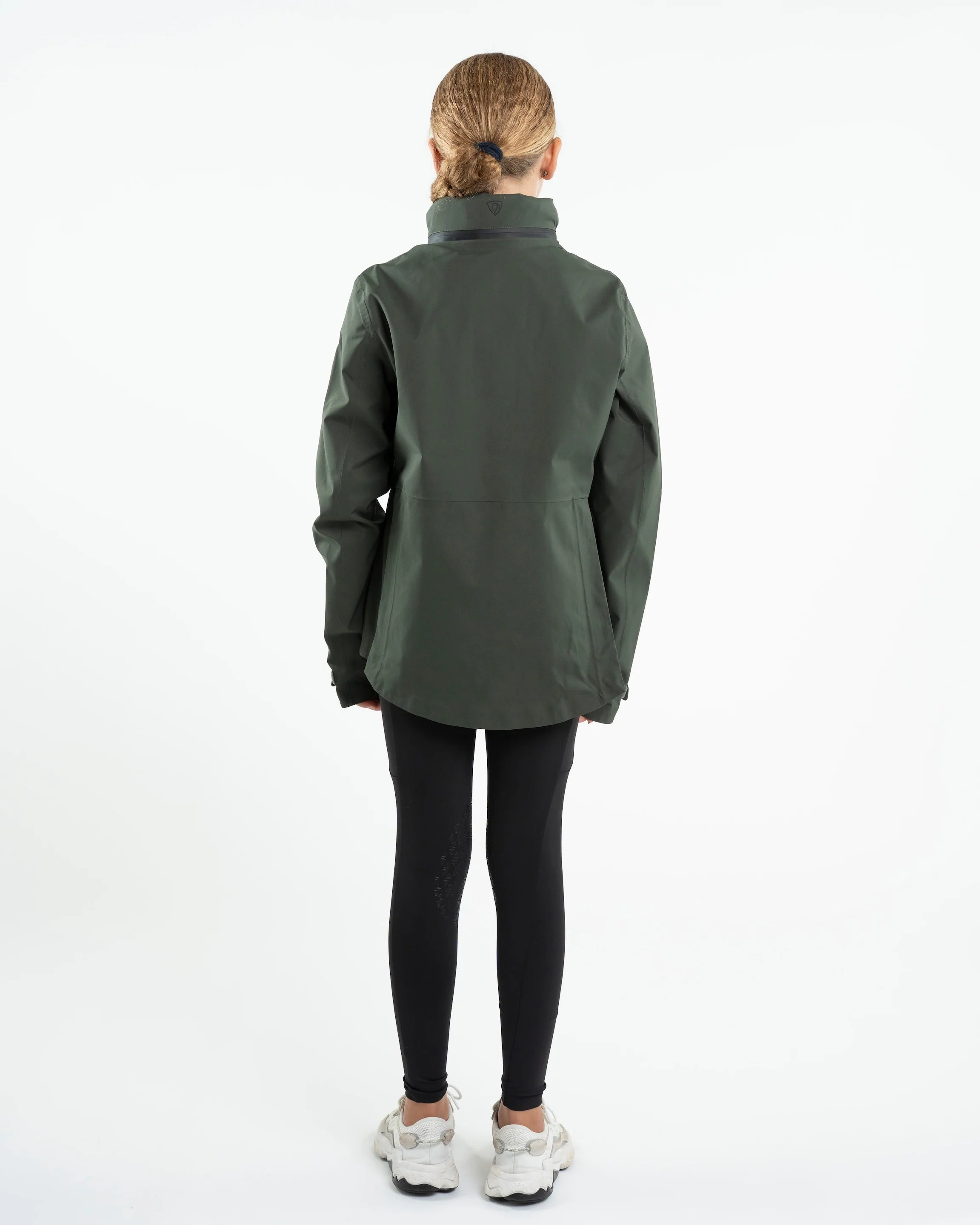 Varsha Waterproof Riding Jacket | Girl's | Black Forest Green - Image 6