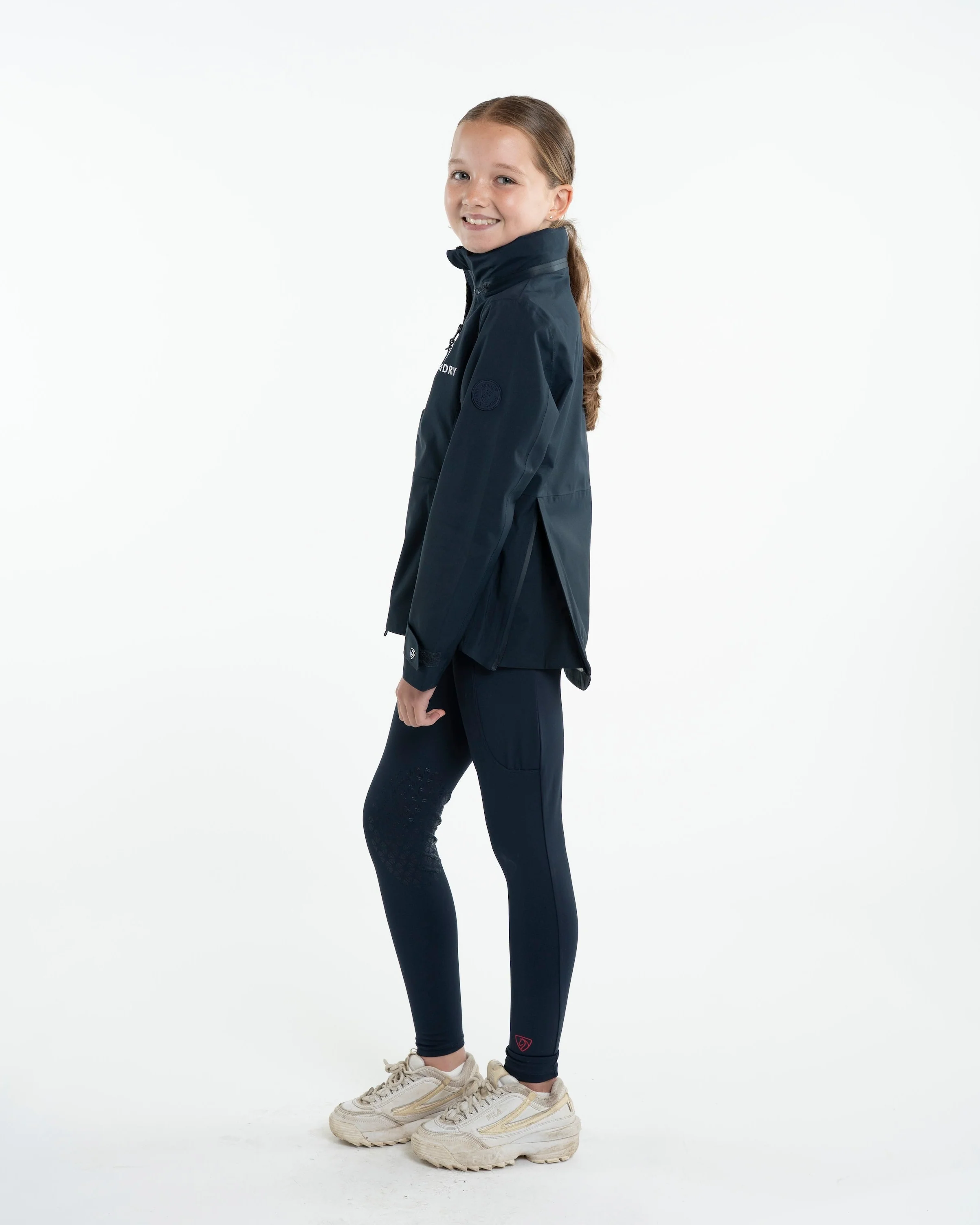 Varsha Waterproof Riding Jacket | Girl's | Navy - Image 4
