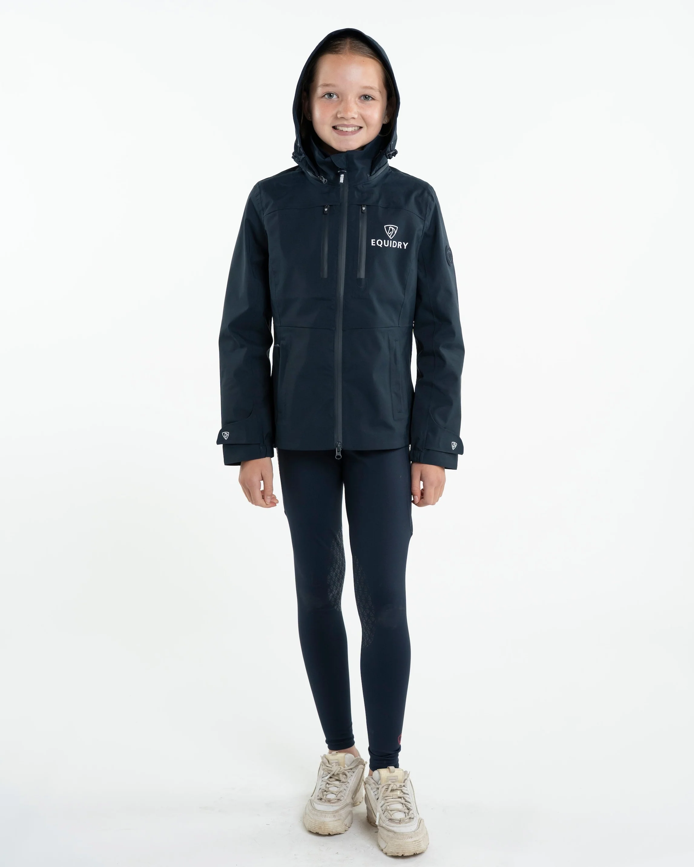 Varsha Waterproof Riding Jacket | Girl's | Navy - Image 6