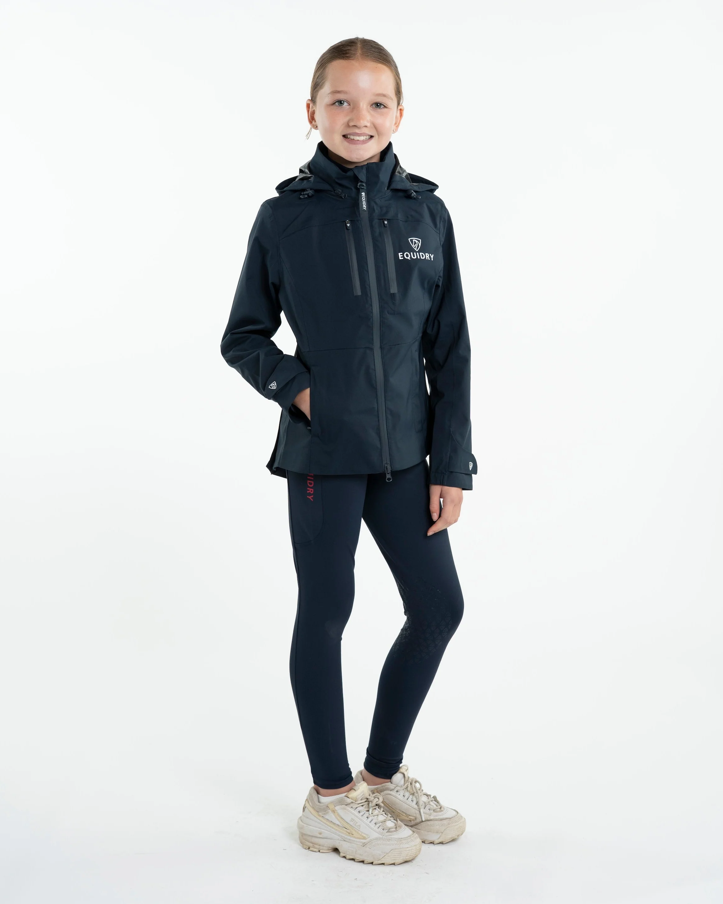 Varsha Waterproof Riding Jacket | Girl's | Navy - Image 9