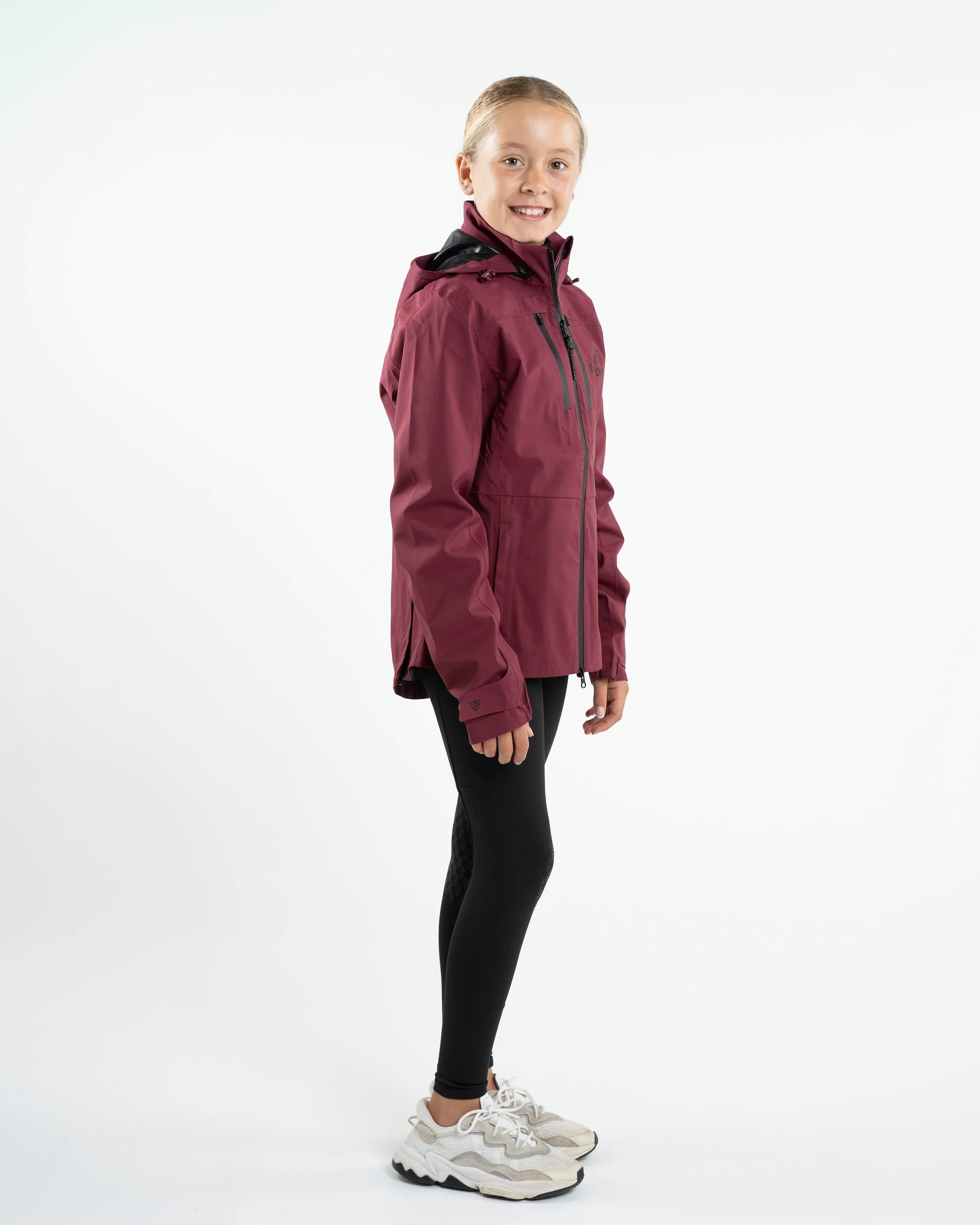 Varsha Waterproof Riding Jacket | Girl's | Plum - Image 10