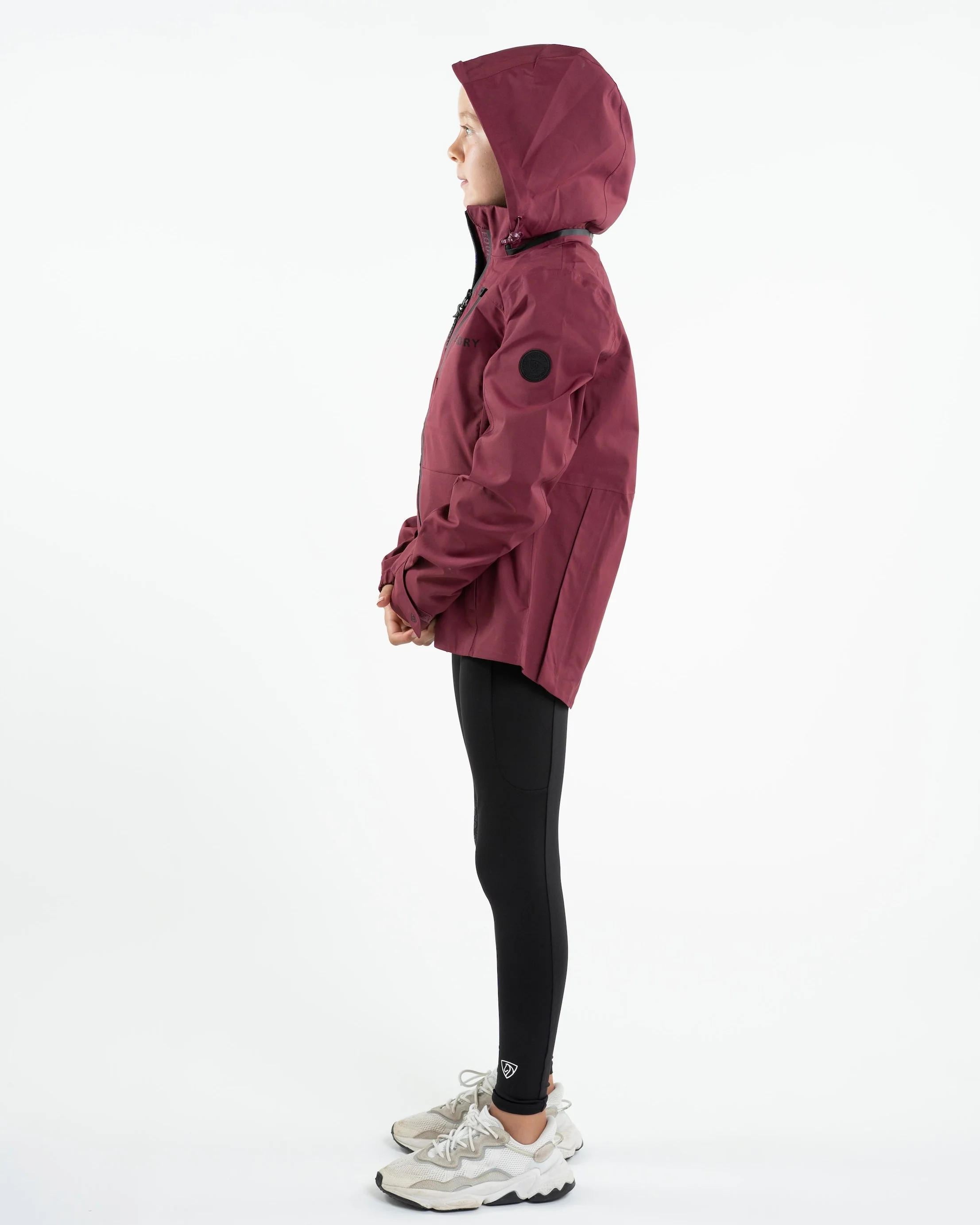 Varsha Waterproof Riding Jacket | Girl's | Plum - Image 8