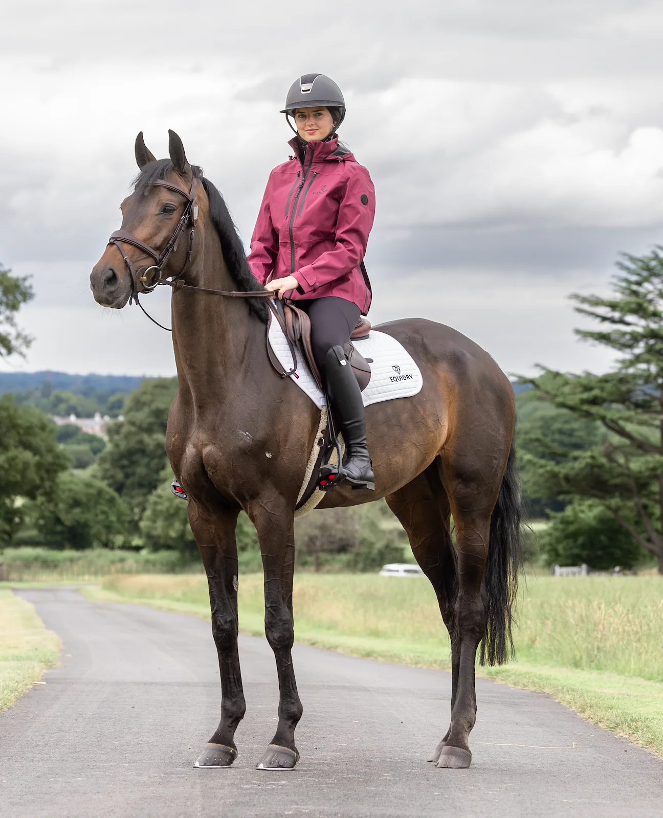 Varsha Waterproof Riding Jacket | Women's | Plum - Image 3