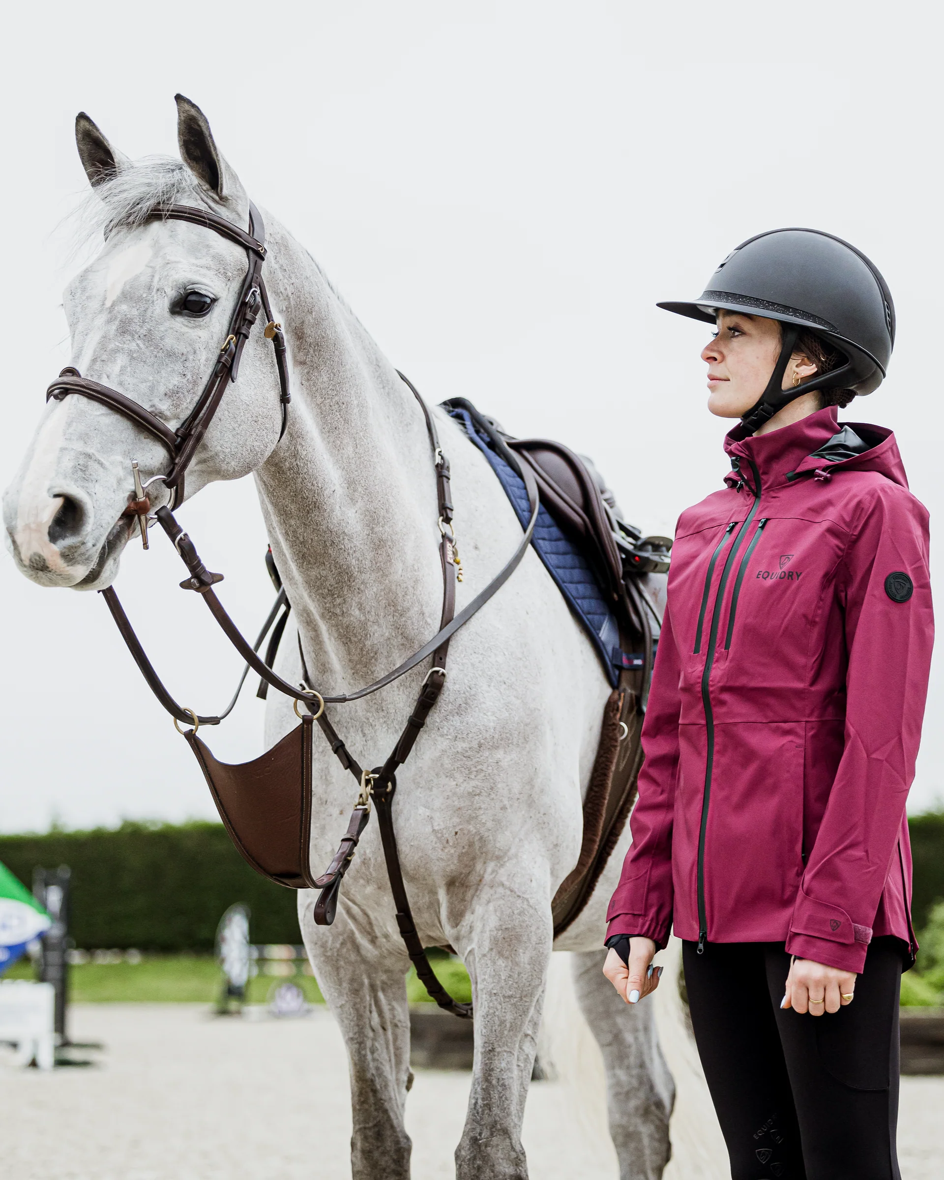 Varsha Waterproof Riding Jacket | Women's | Plum - Image 4