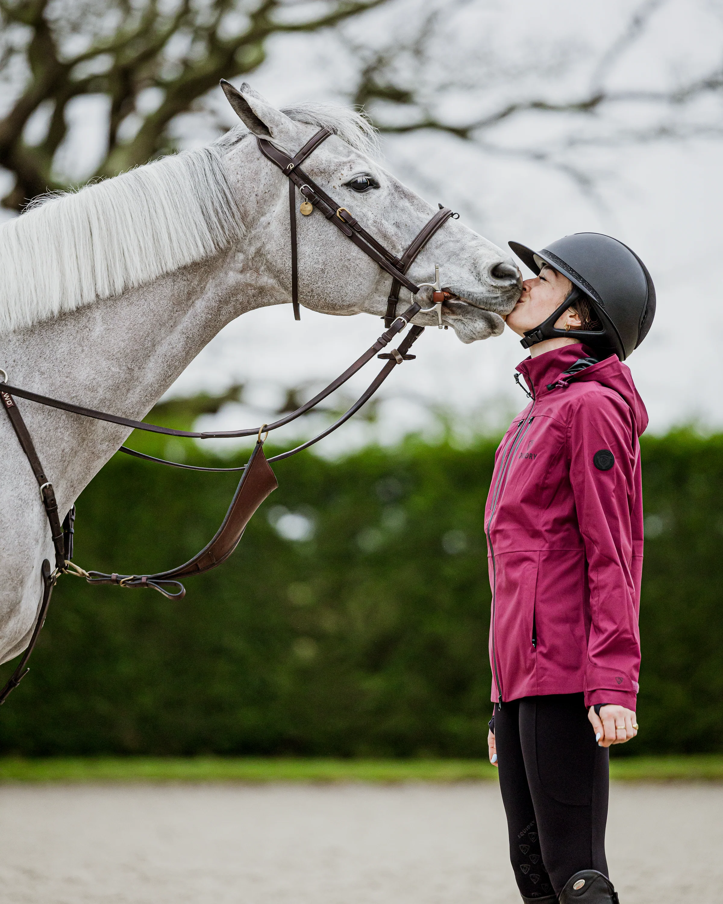 Varsha Waterproof Riding Jacket | Women's | Plum - Image 7