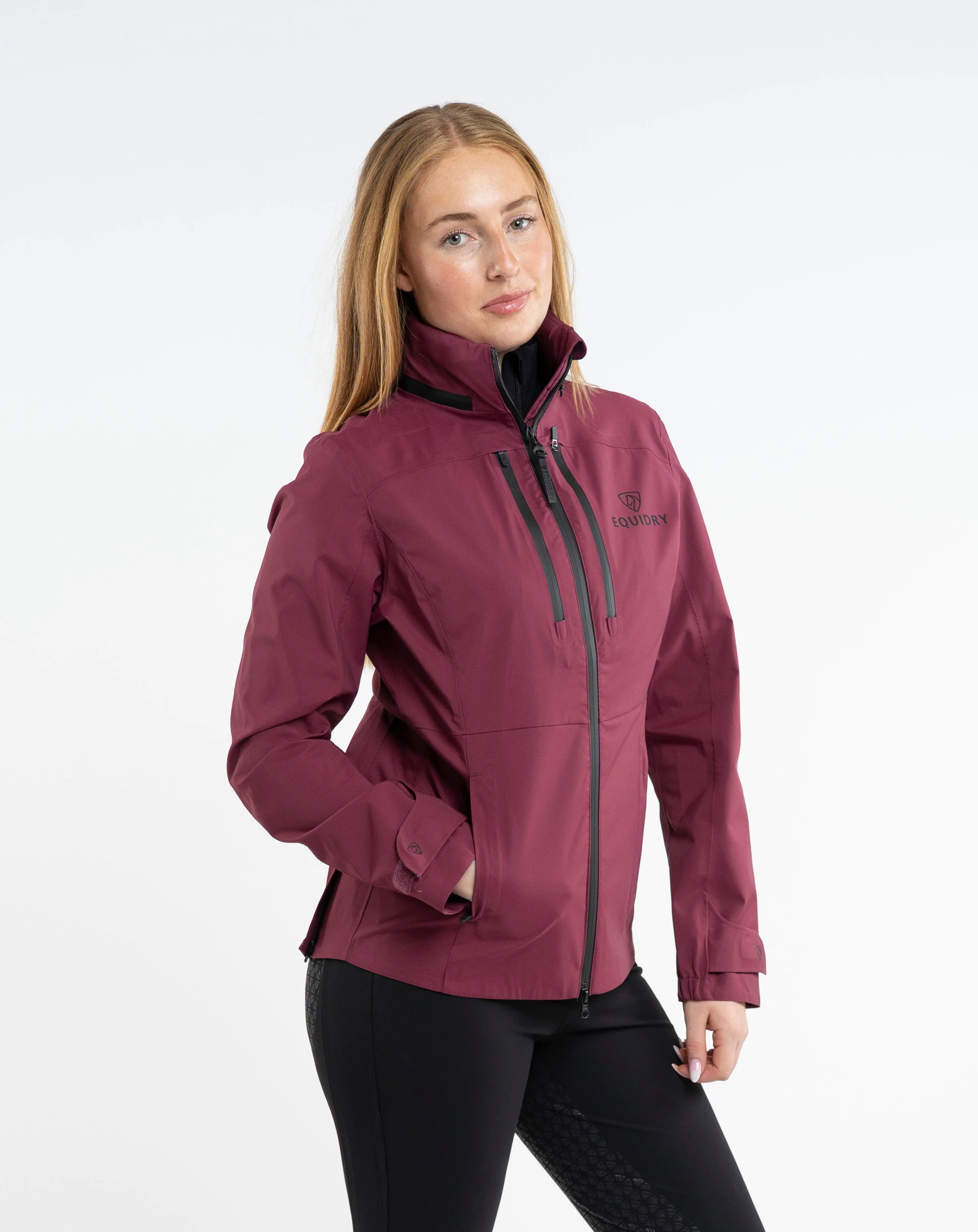 Varsha Waterproof Riding Jacket | Women's | Plum - Image 8