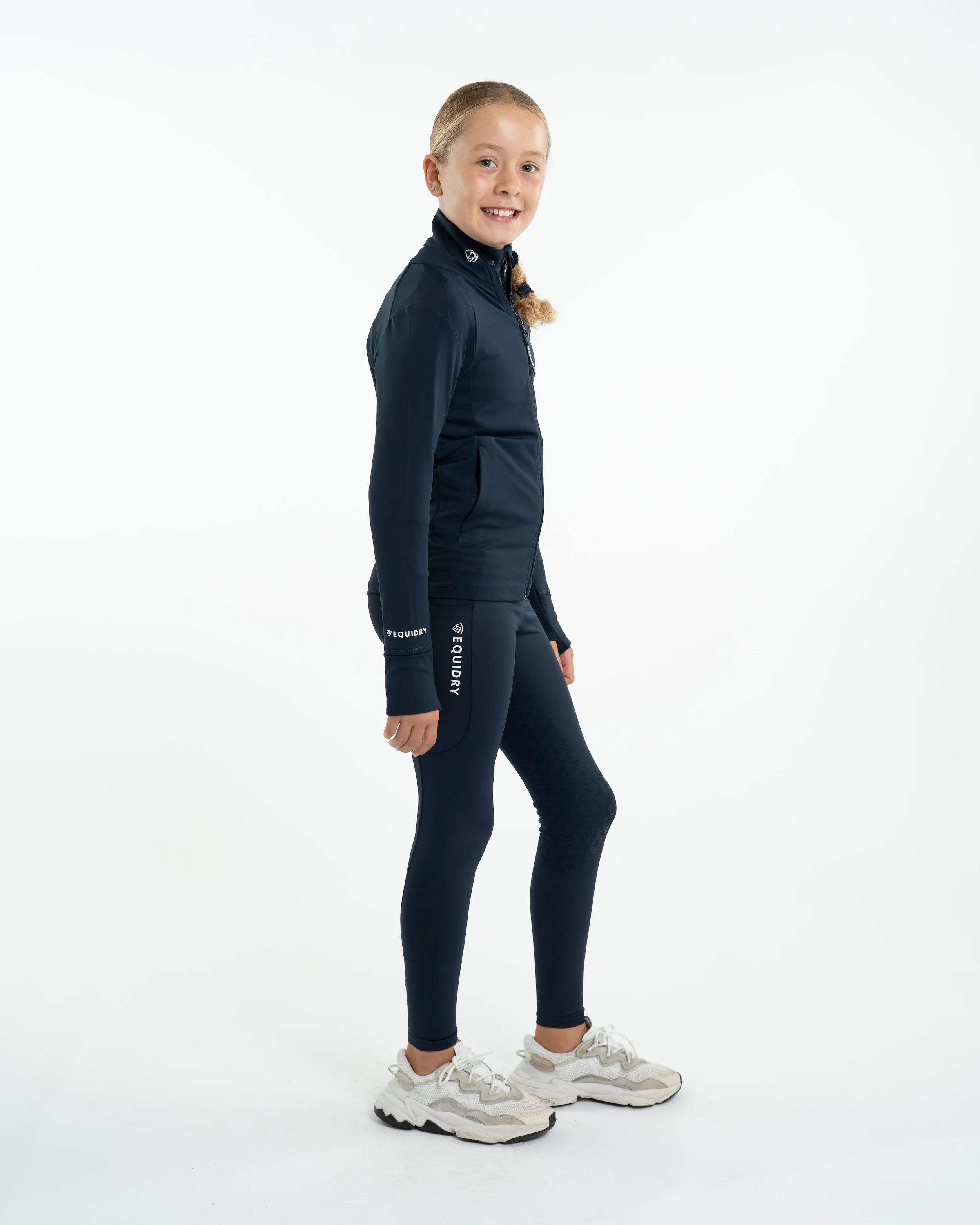 Water Repellent Leggings | Children's Navy/White - Image 5