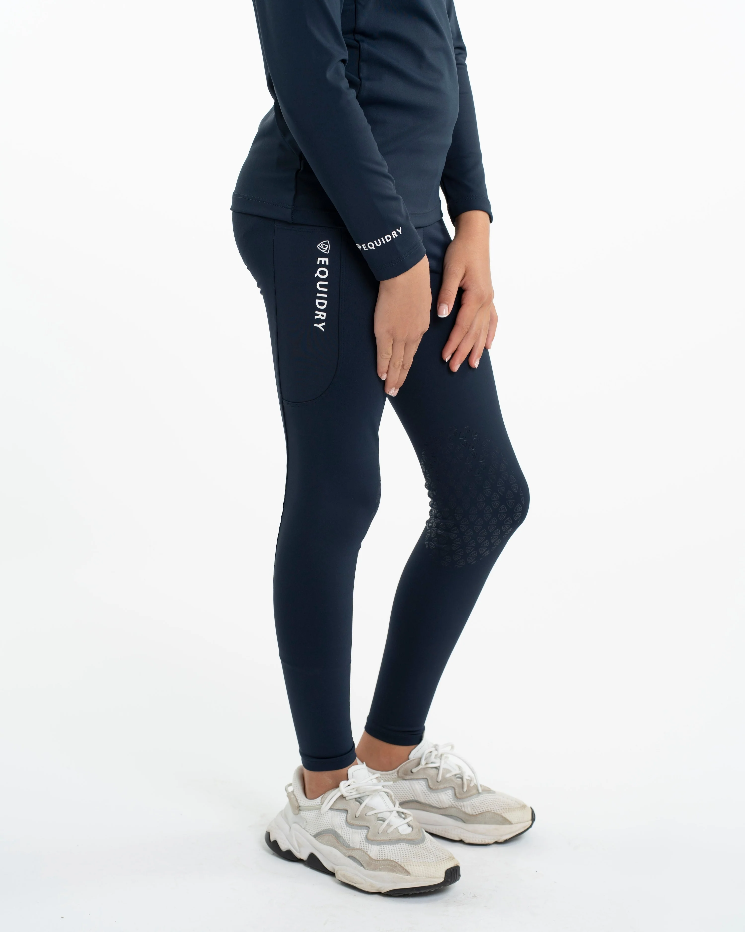 Water Repellent Leggings | Children's Navy/White - Image 7