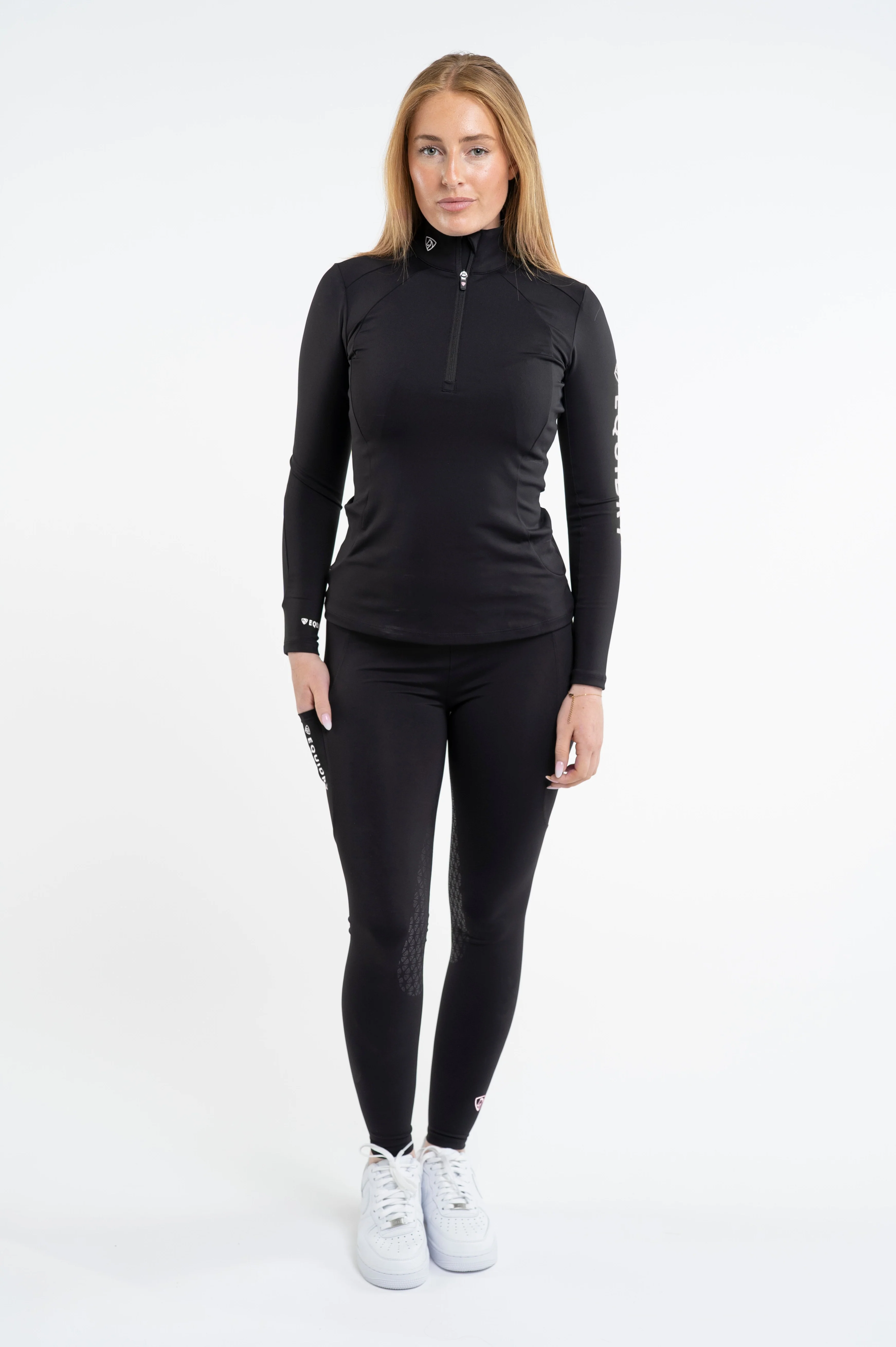 Water Repellent Leggings | Women's Black/White - Image 4