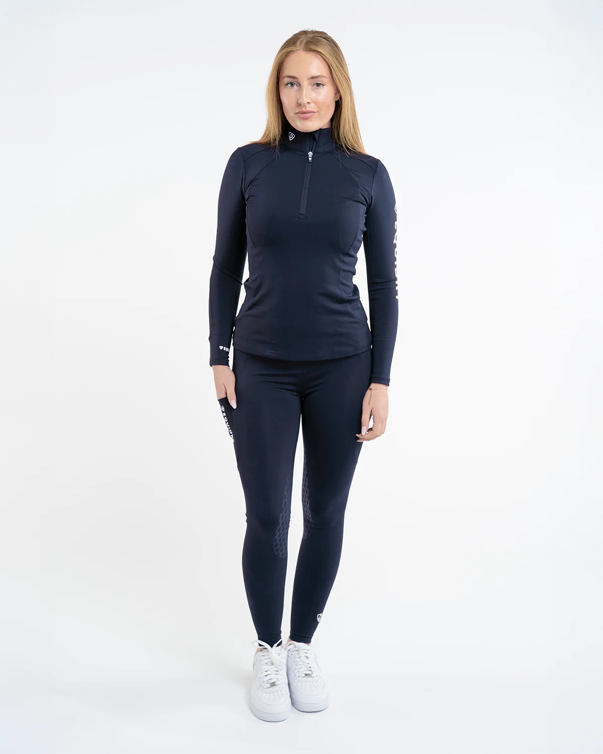 Water Repellent Leggings | Women's Navy/White - Image 4