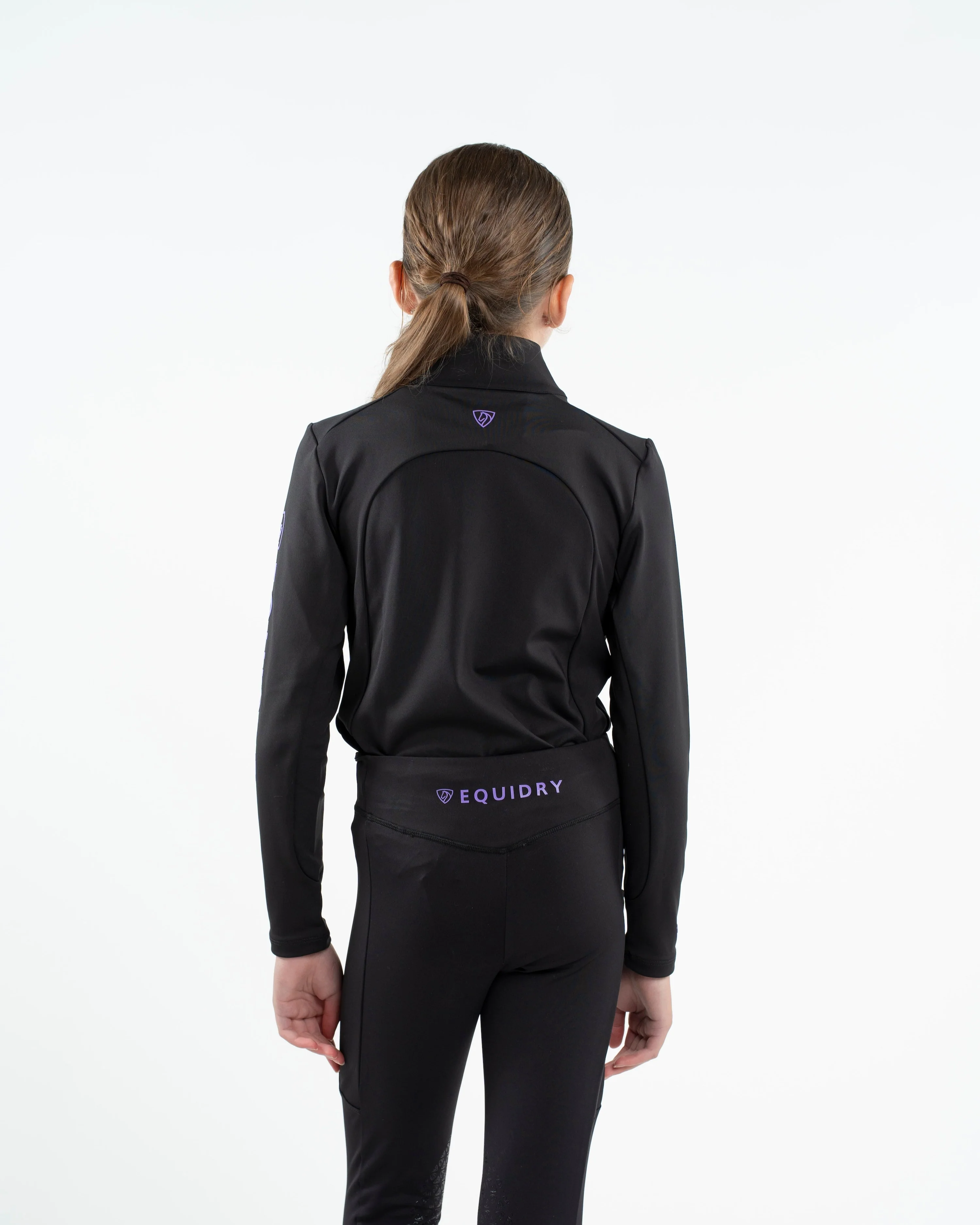 Children's Water Repellent Base Layer | Black/Lilac - Image 6