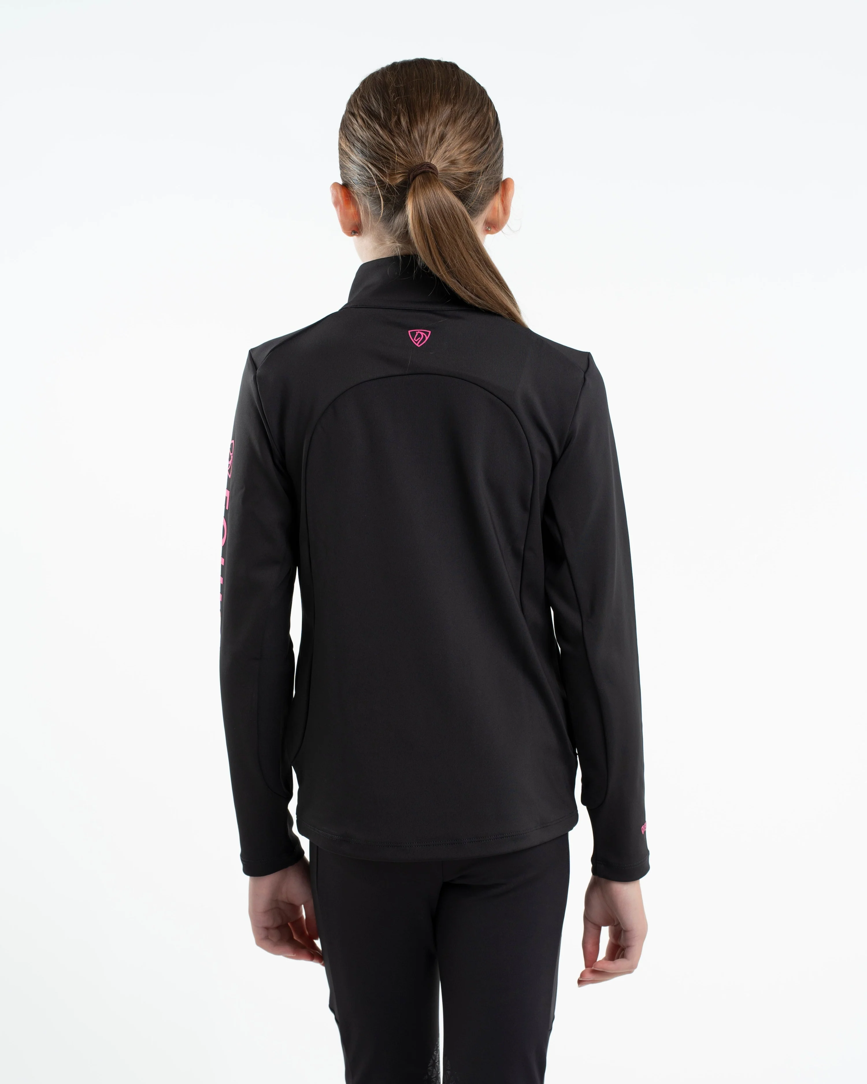 Children's Water Repellent Base Layer | Black/Pink - Image 6