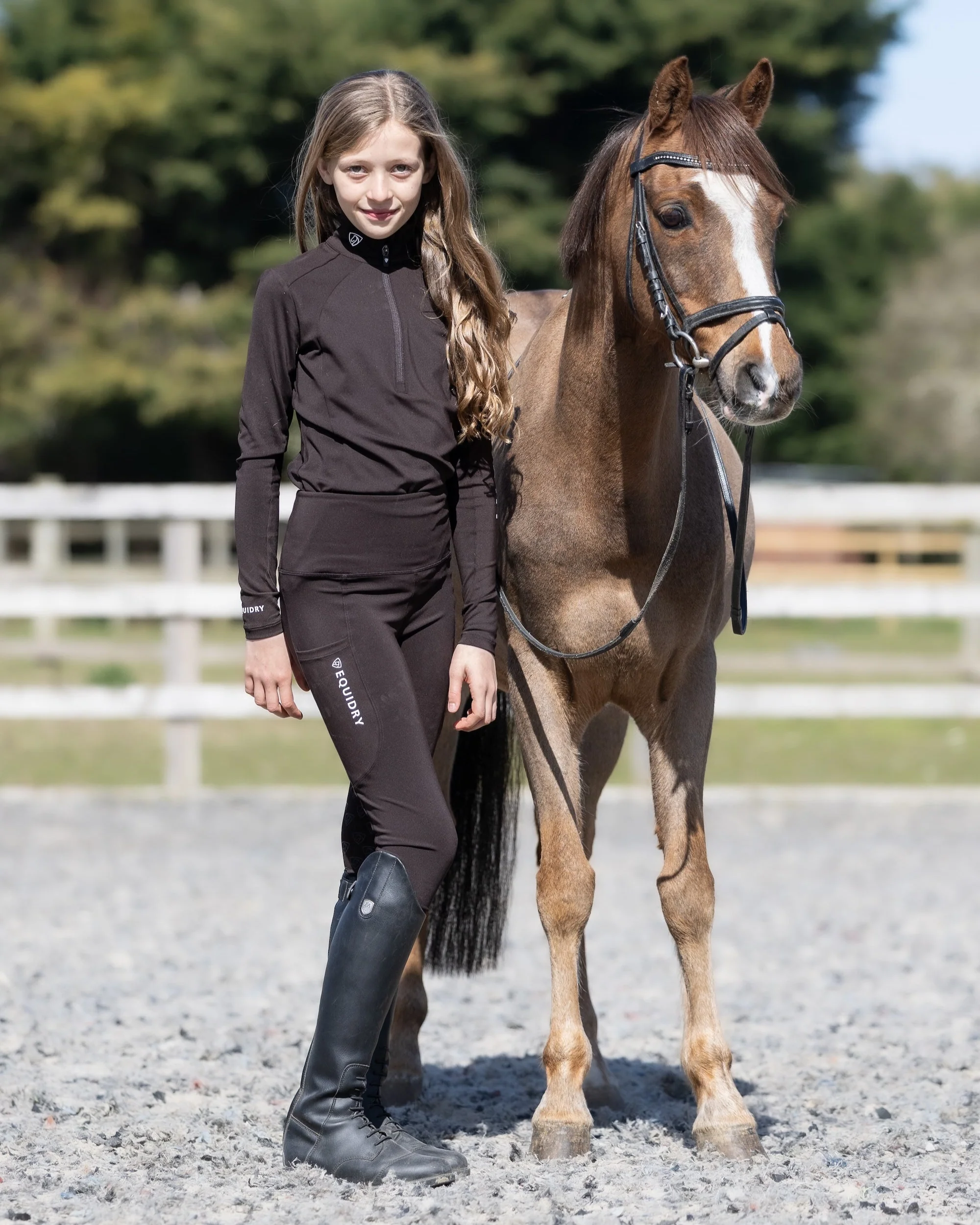 Children's Water Repellent Base Layer | Brown/White - Image 2