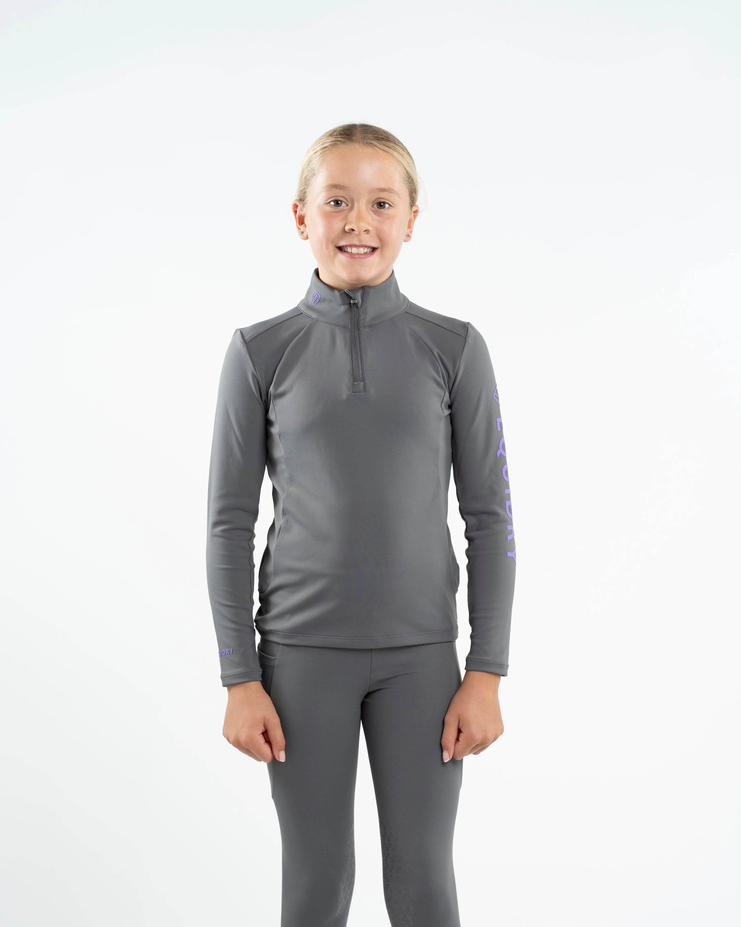 Children's Water Repellent Base Layer | Grey/Lilac