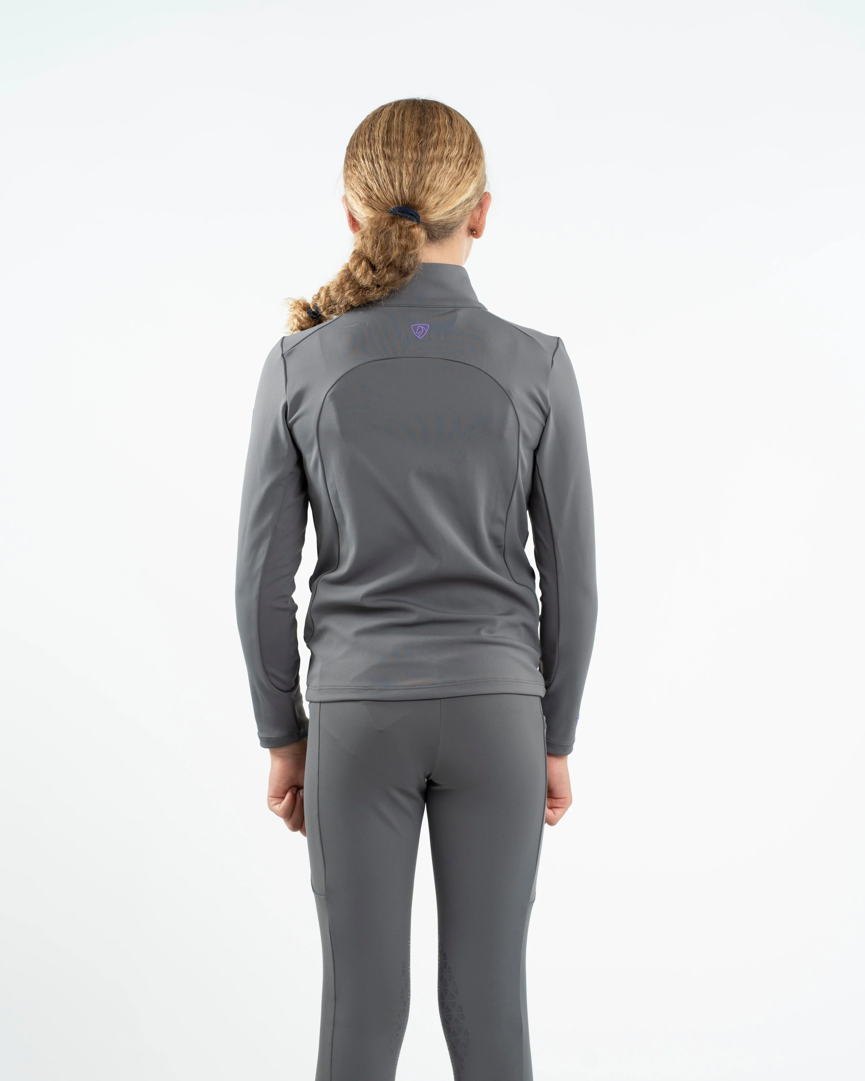 Children's Water Repellent Base Layer | Grey/Lilac - Image 5