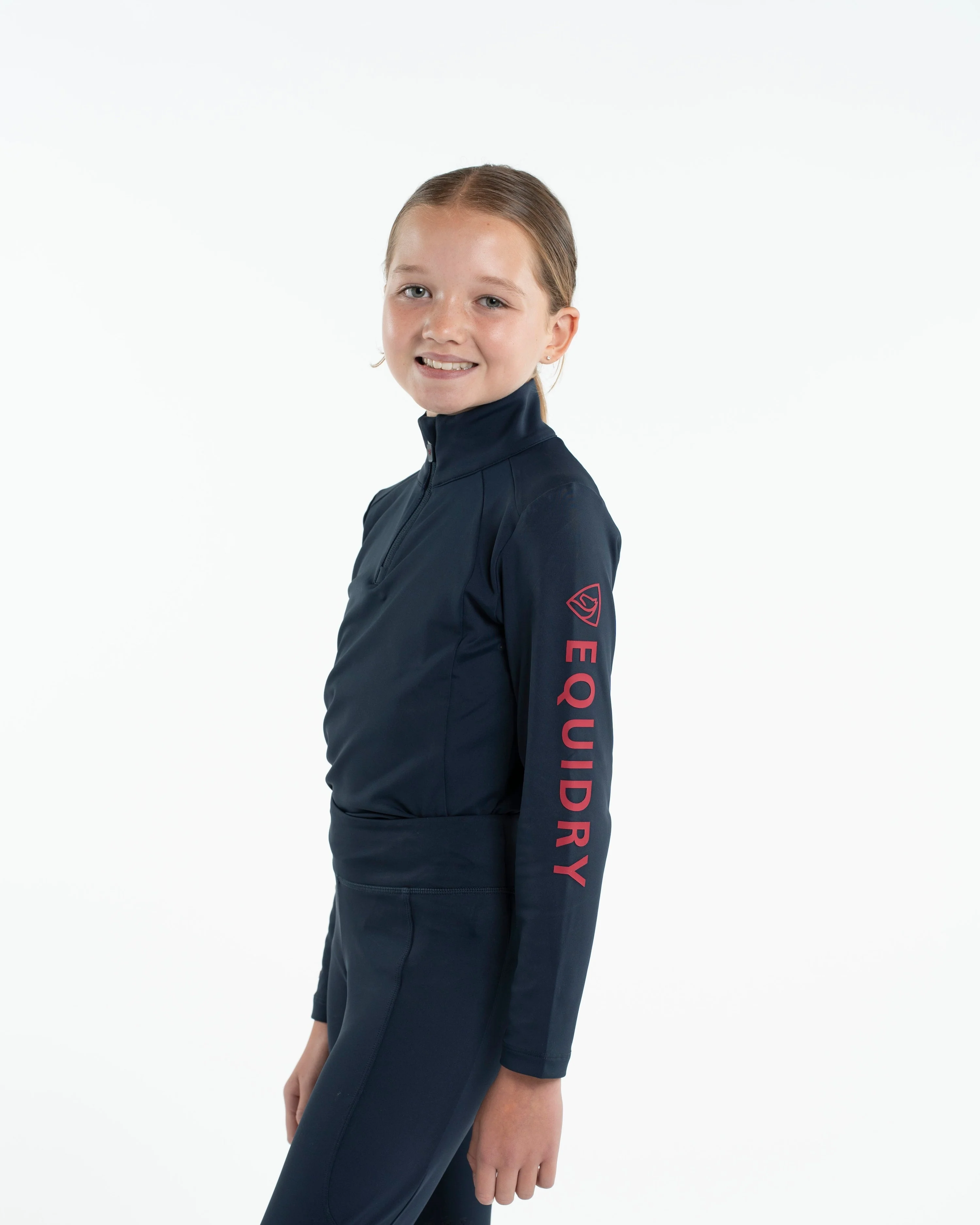 Children's Water Repellent Base Layer | Navy/Raspberry