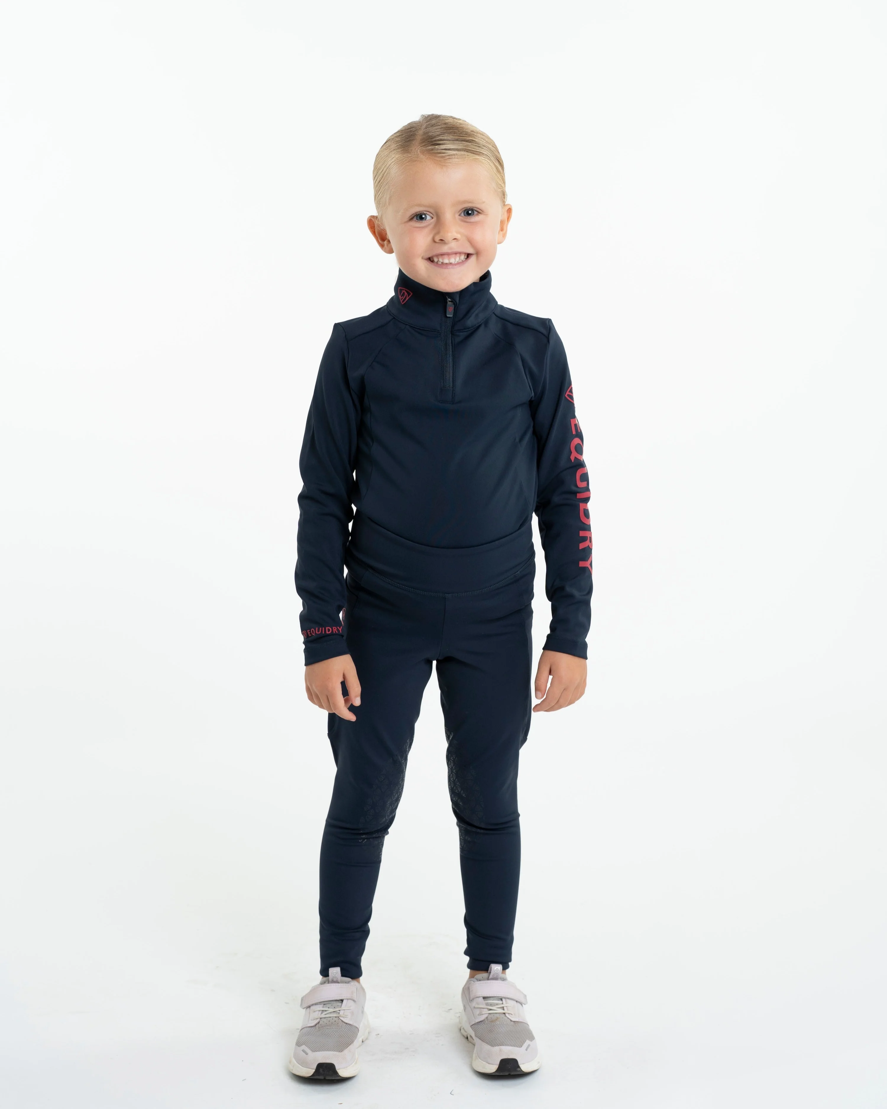 Children's Water Repellent Base Layer | Navy/Raspberry - Image 4