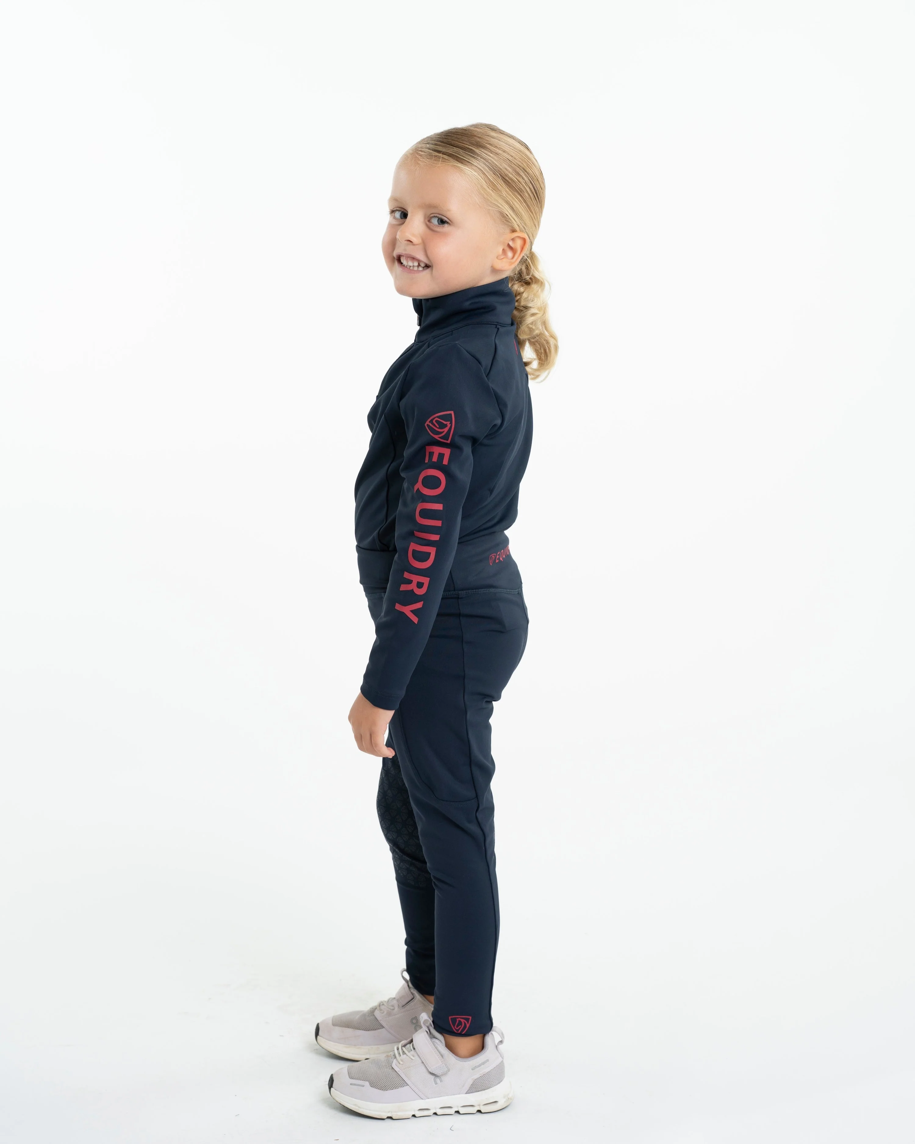 Children's Water Repellent Base Layer | Navy/Raspberry - Image 5