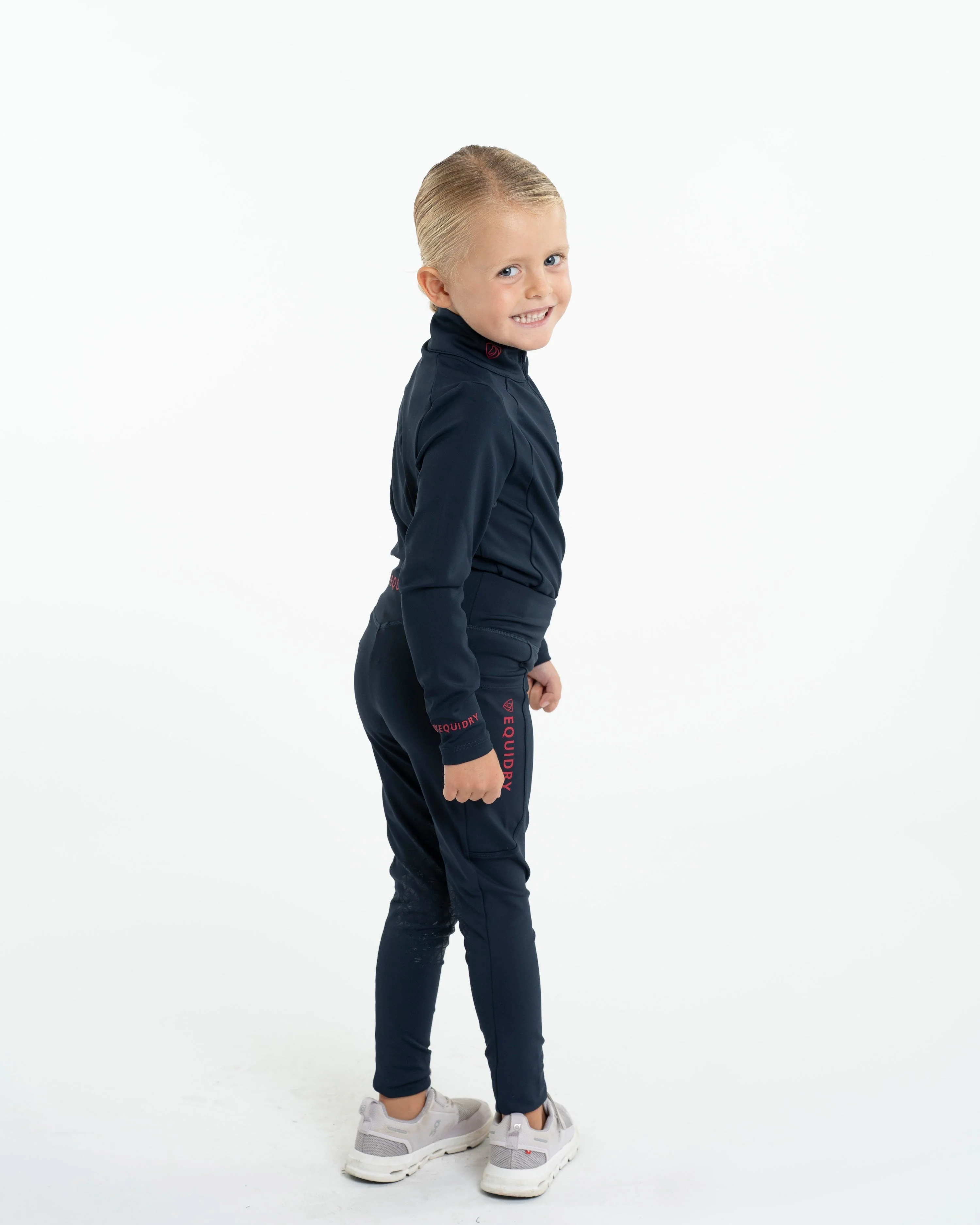 Children's Water Repellent Base Layer | Navy/Raspberry - Image 7