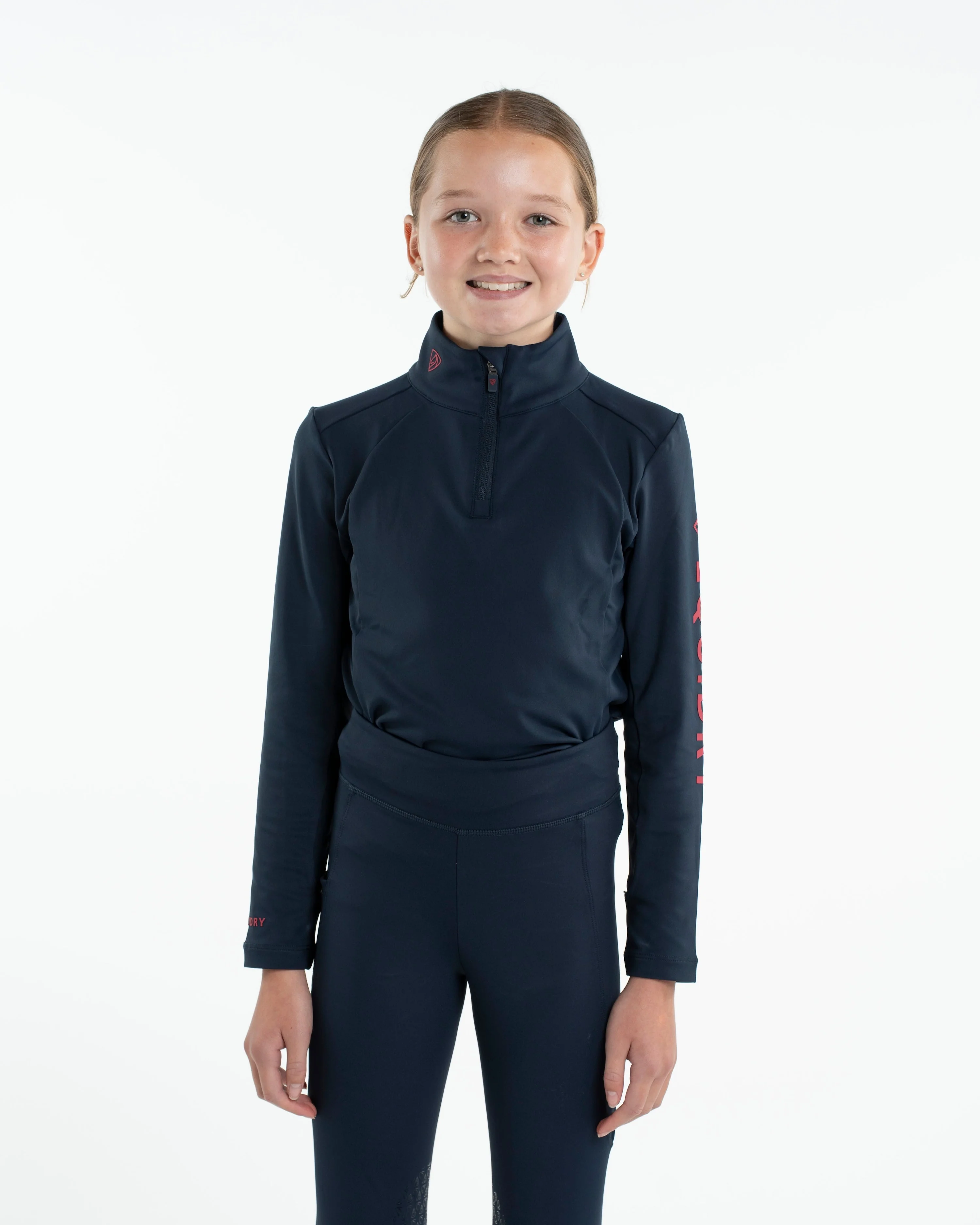 Children's Water Repellent Base Layer | Navy/Raspberry - Image 8