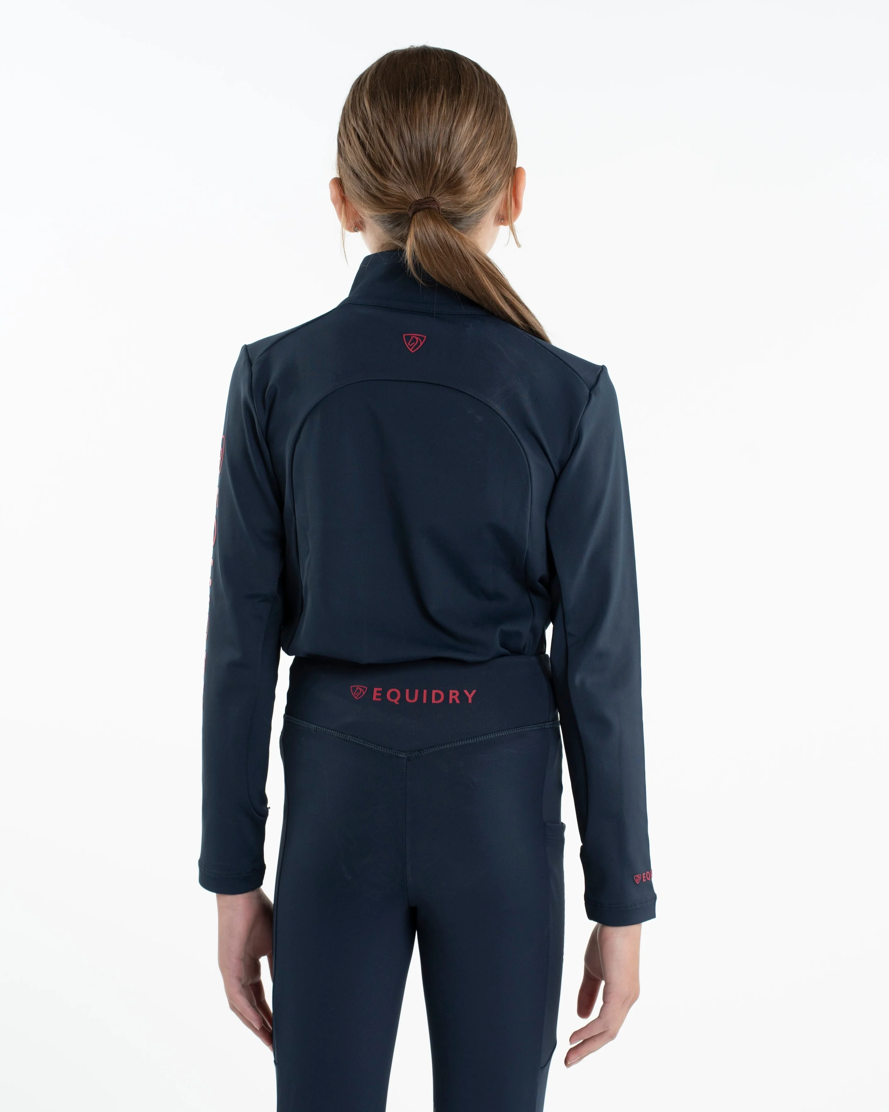 Children's Water Repellent Base Layer | Navy/Raspberry - Image 9