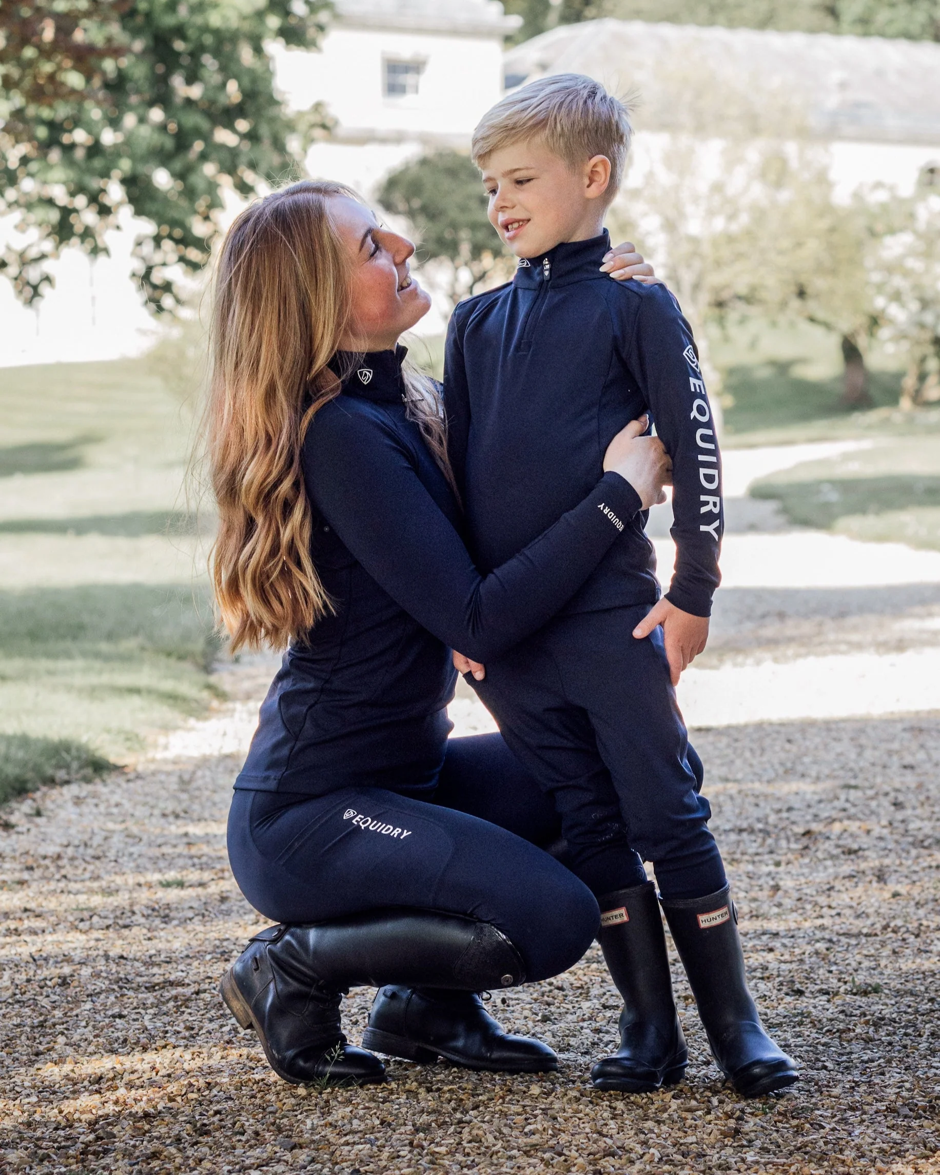 Children's Water Repellent Base Layer | Navy/White - Image 10