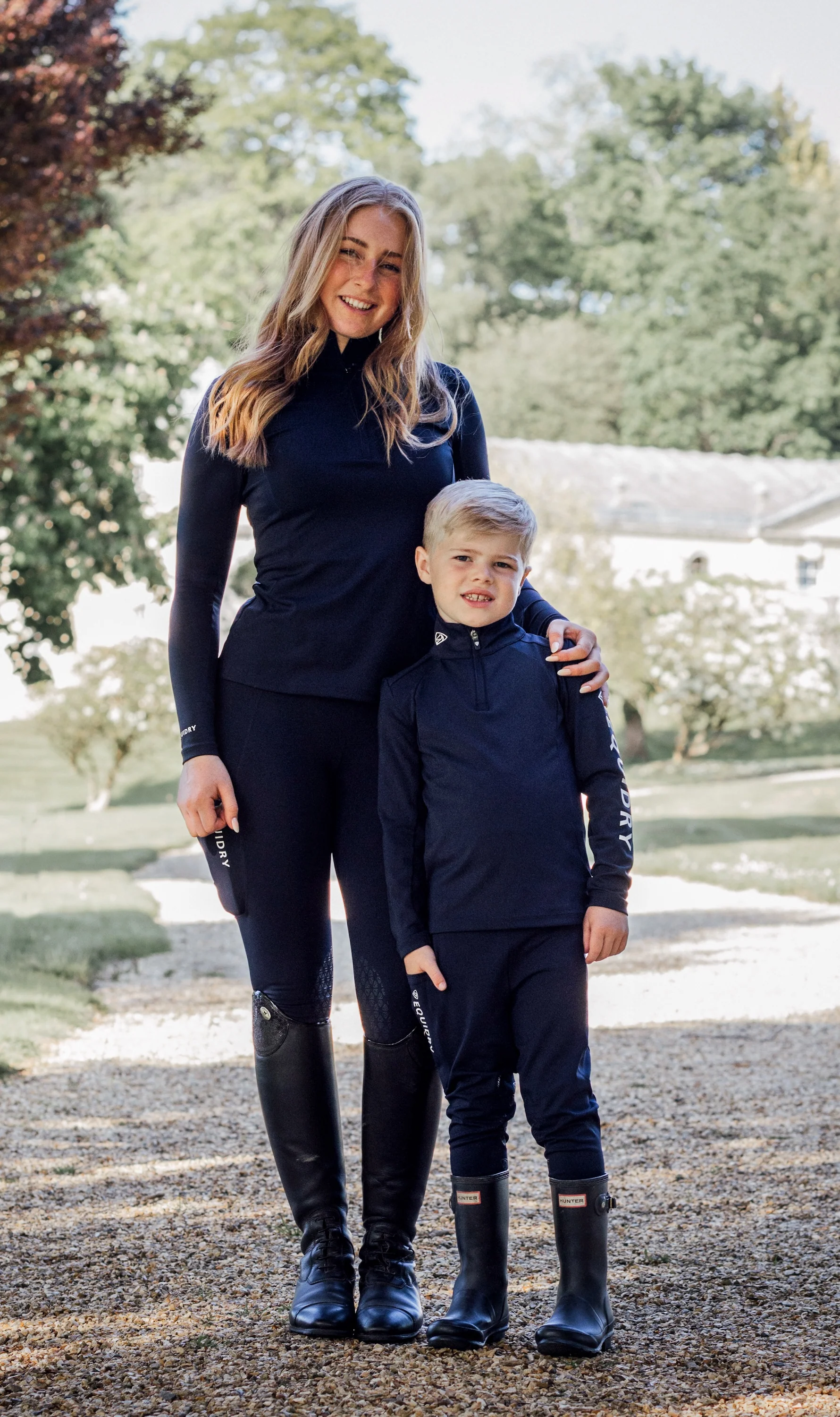 Children's Water Repellent Base Layer | Navy/White - Image 2