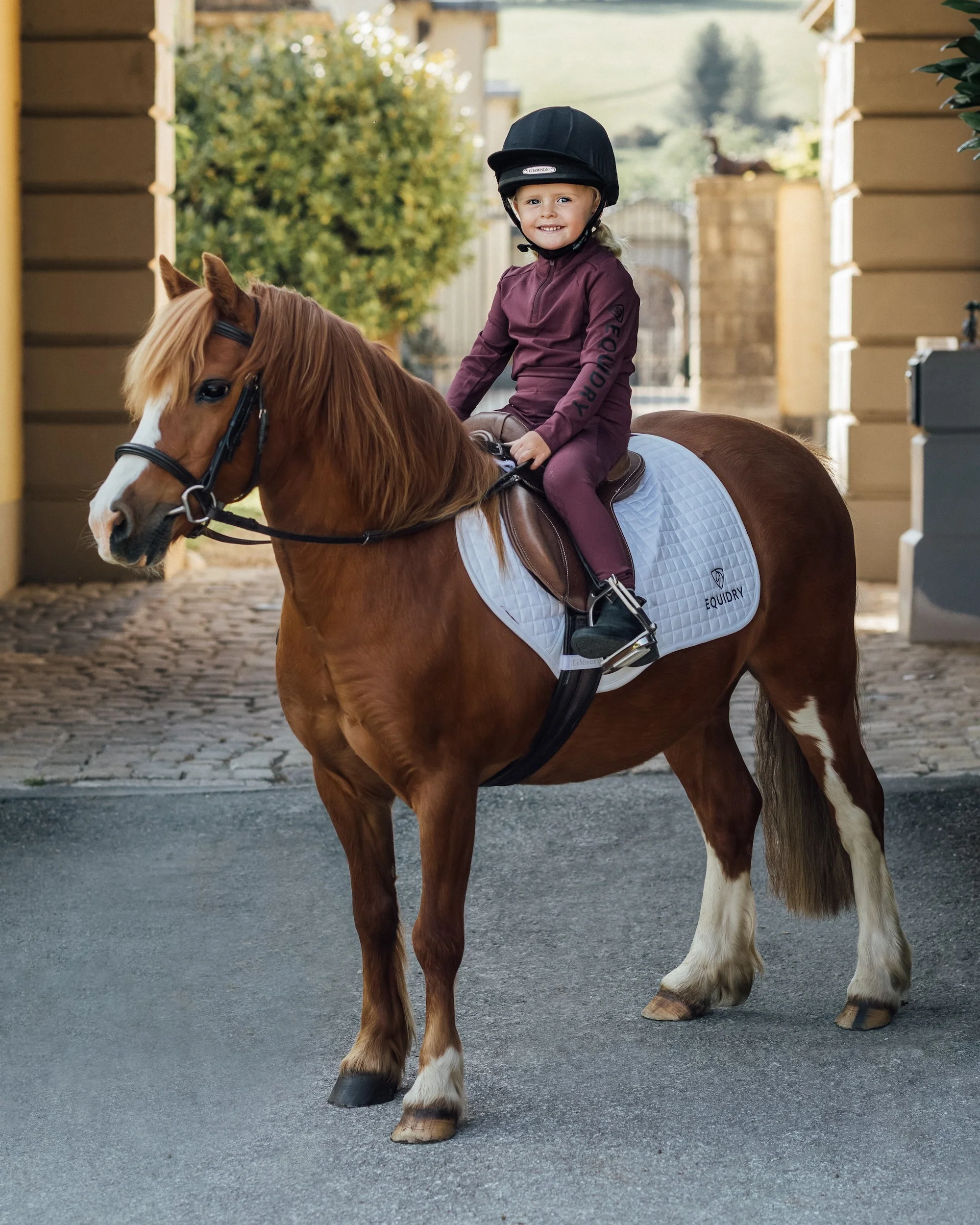 Children's Water Repellent Base Layer | Plum/Black - Image 2