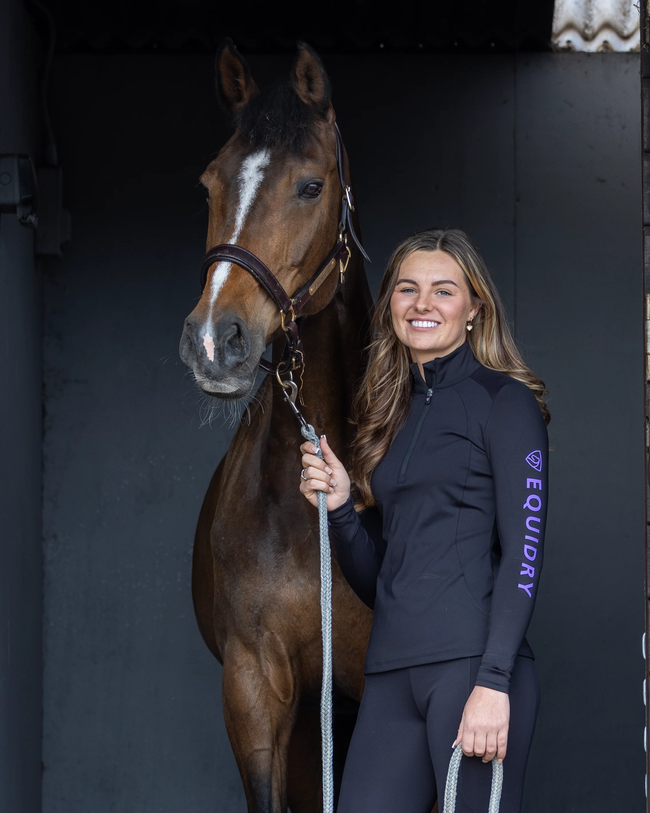 Women's Water Repellent Base Layer | Black/Lilac - Image 9