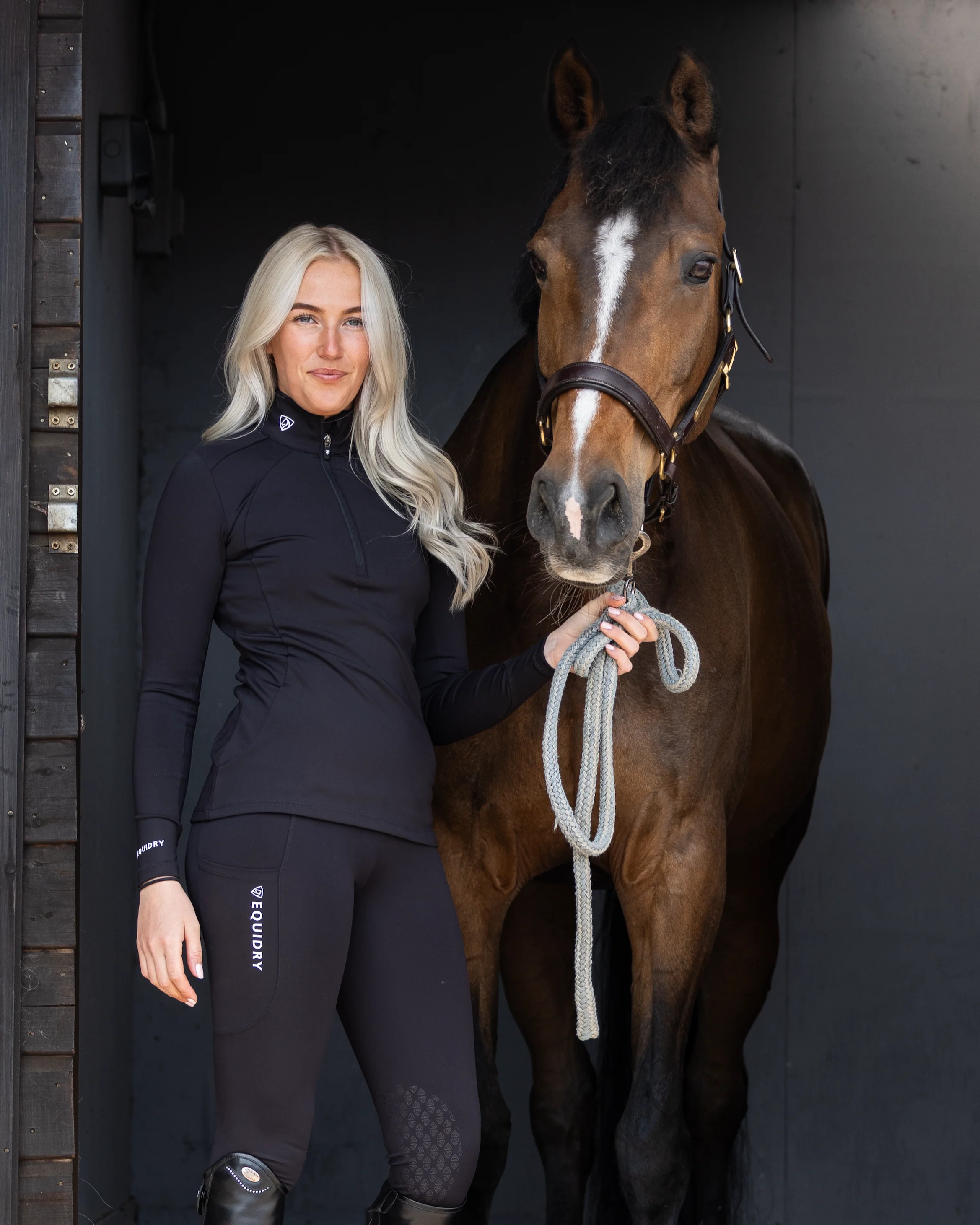 Women's Water Repellent Base Layer | Black/White - Image 6