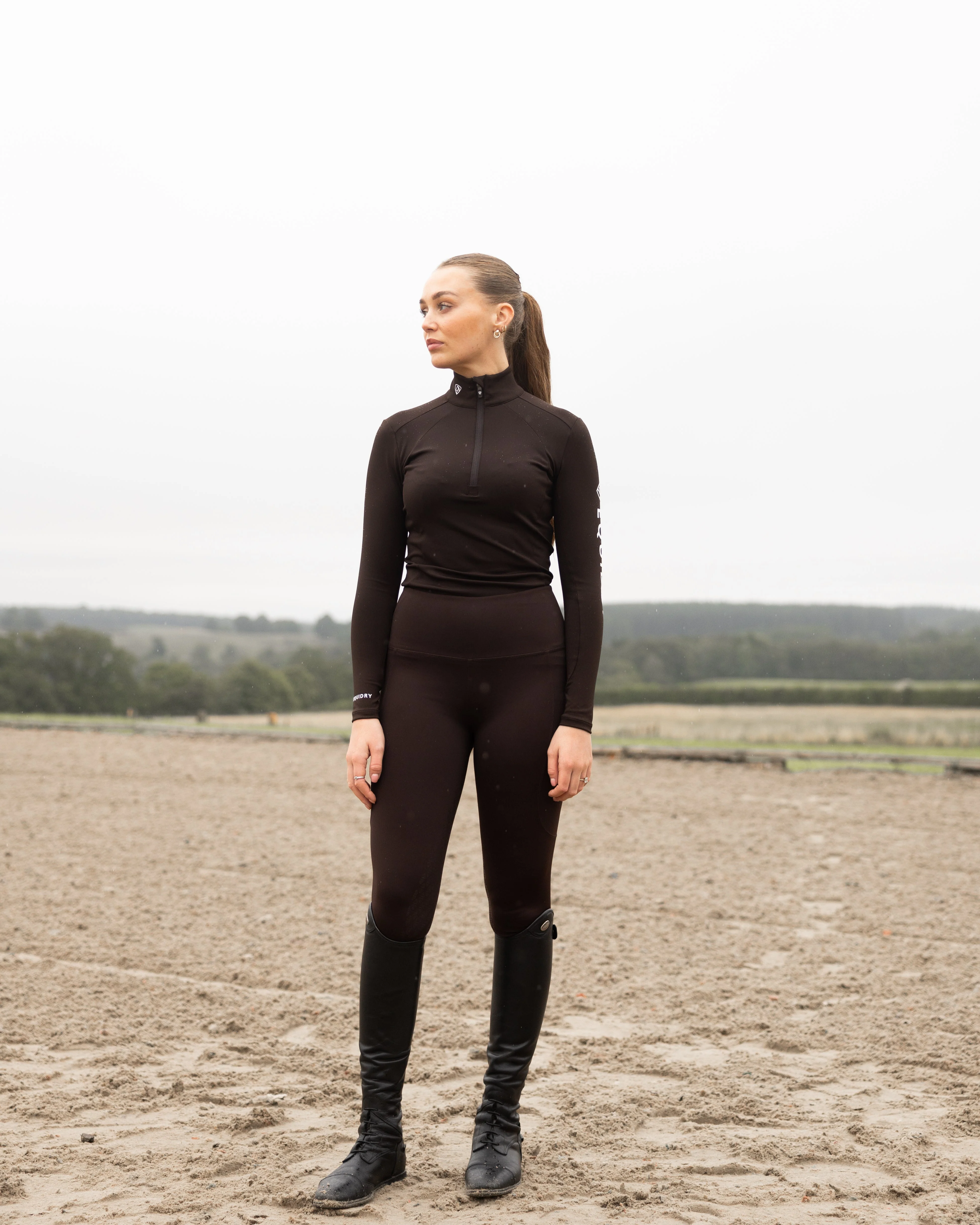 Women's Water Repellent Base Layer | Brown/White - Image 8