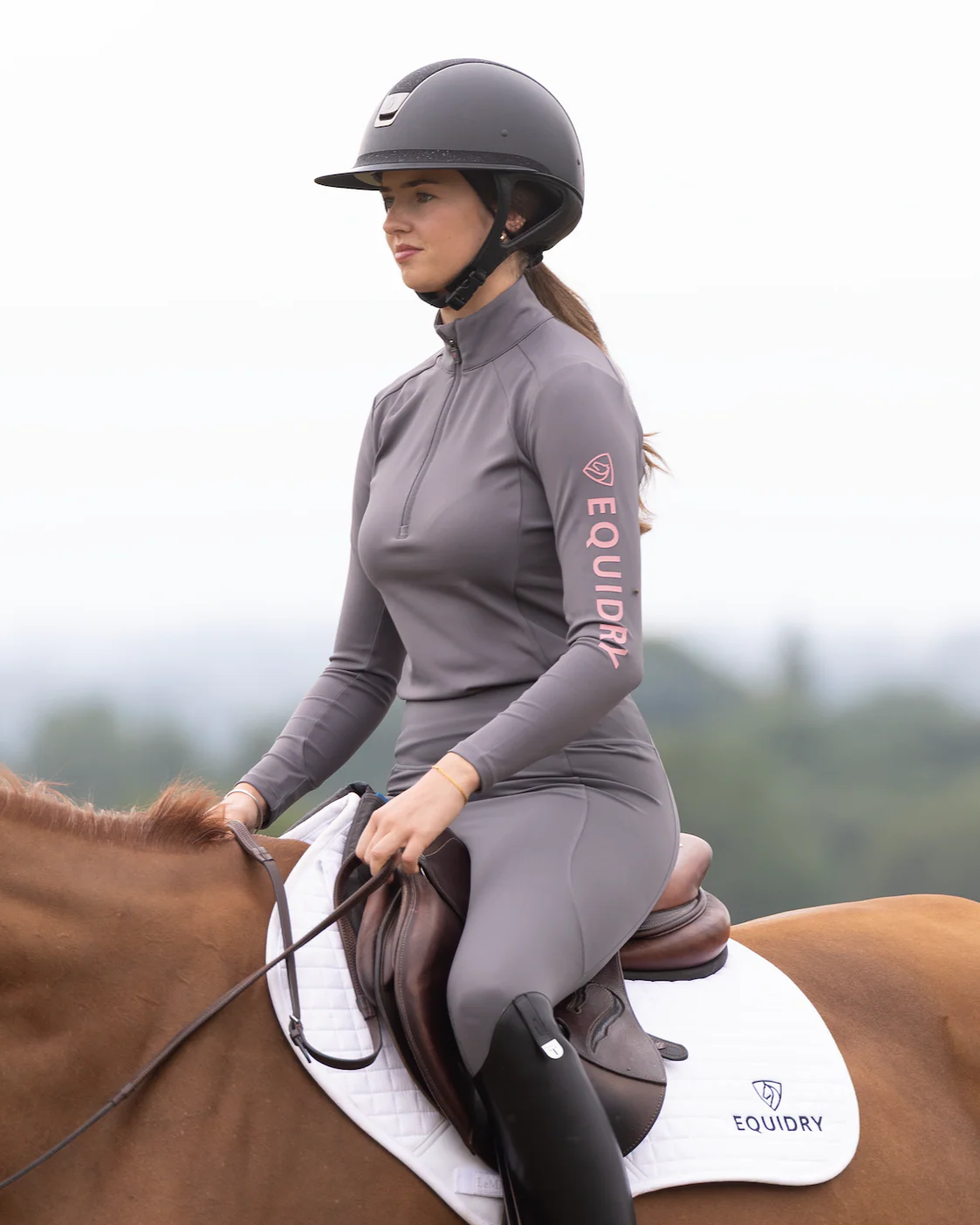 Women's Water Repellent Base Layer | Grey/Pale Pink - Image 3