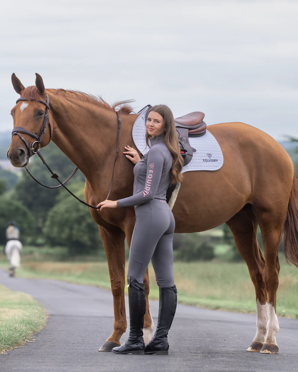 Women's Water Repellent Base Layer | Grey/Pale Pink - Image 7