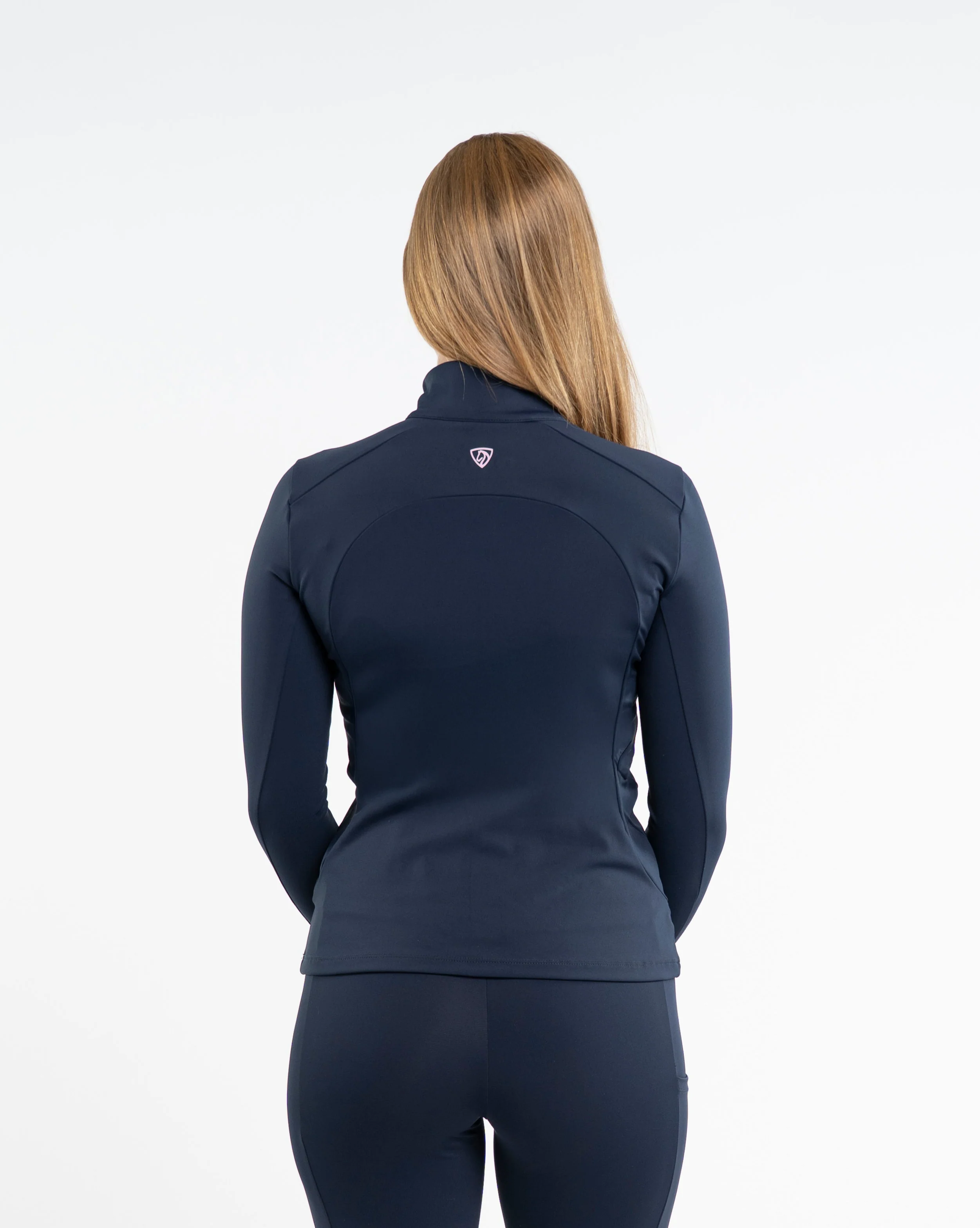 Women's Water Repellent Base Layer | Navy/Pale Pink - Image 4
