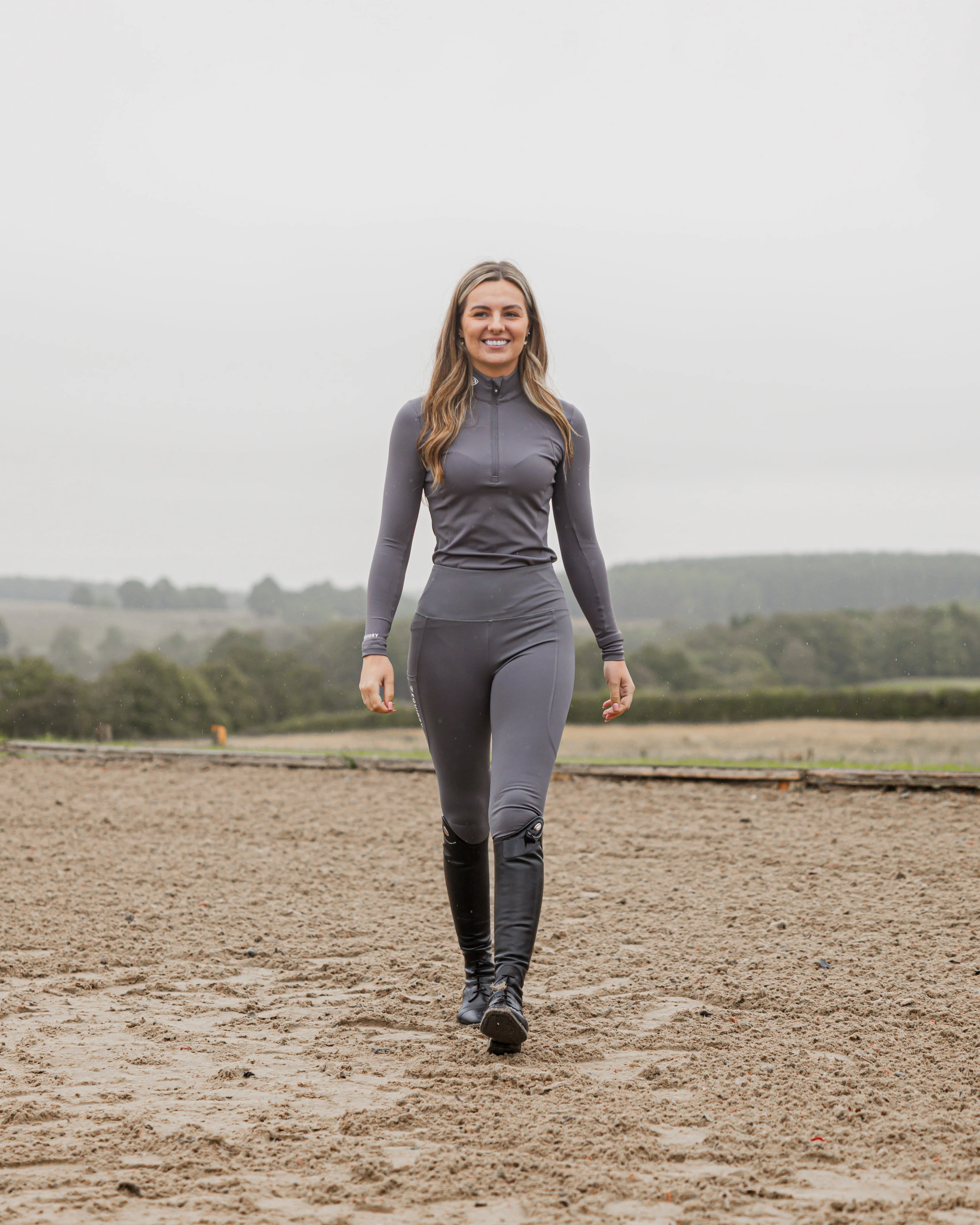 Water Repellent Leggings | Women's Grey/White - Image 7