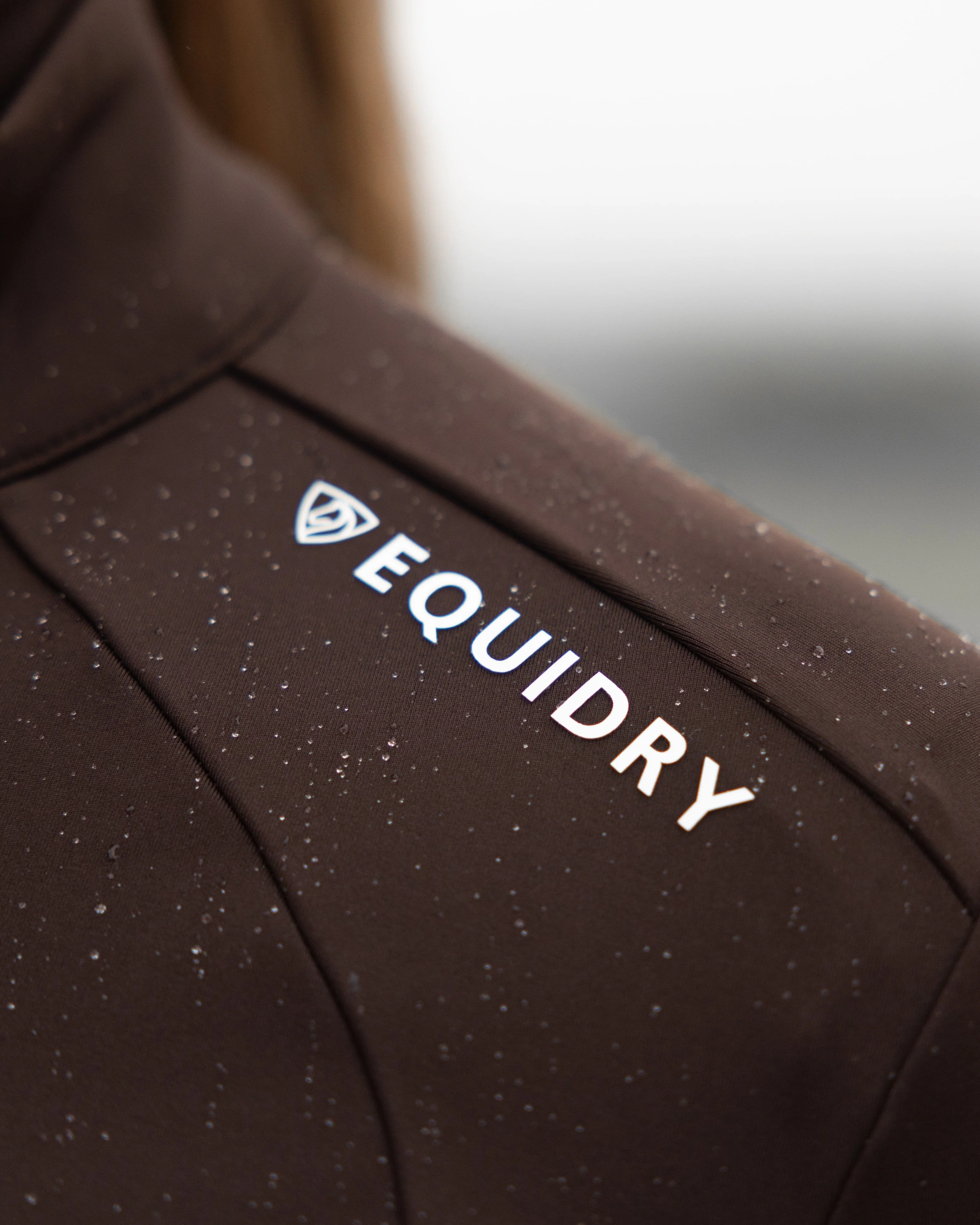 Women's Water Repellent Zip up Top | Brown/White - Image 11