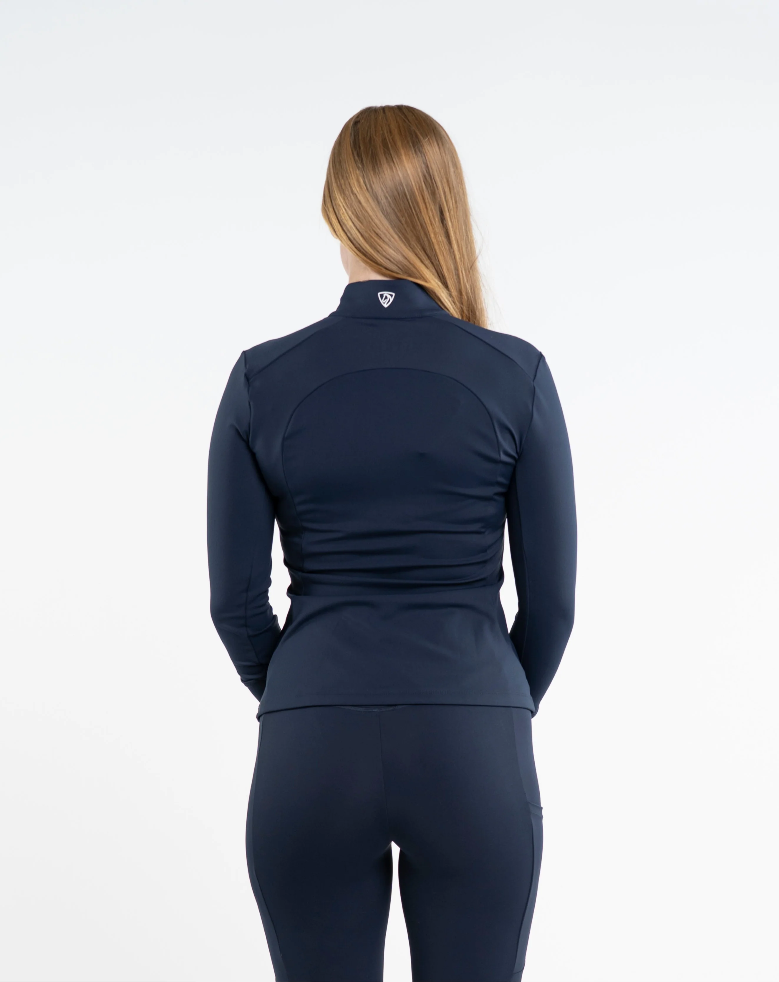 Women's Water Repellent Zip up Top | Navy/White - Image 3