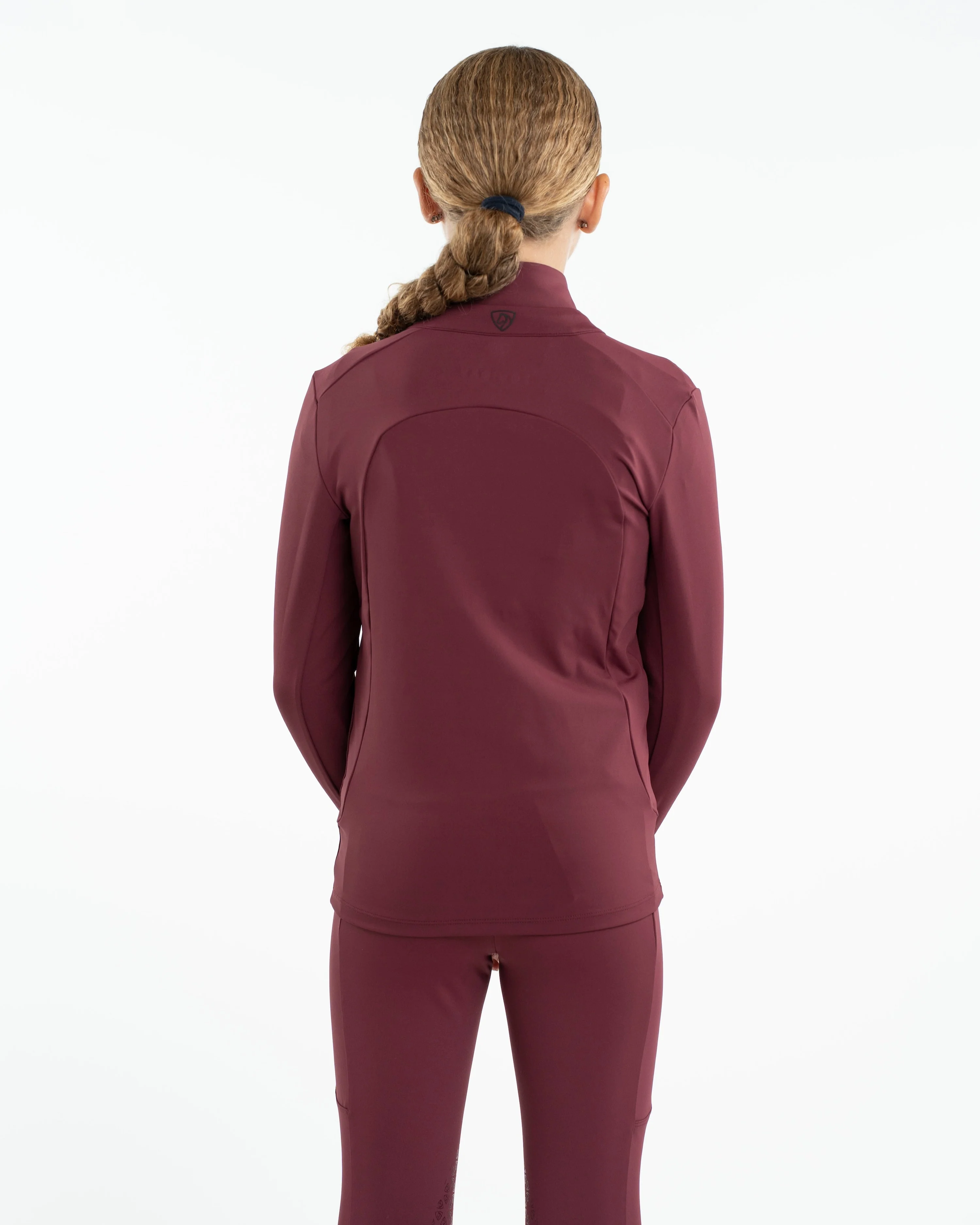 Children's Water Repellent Zip up Top | Plum/Black - Image 7