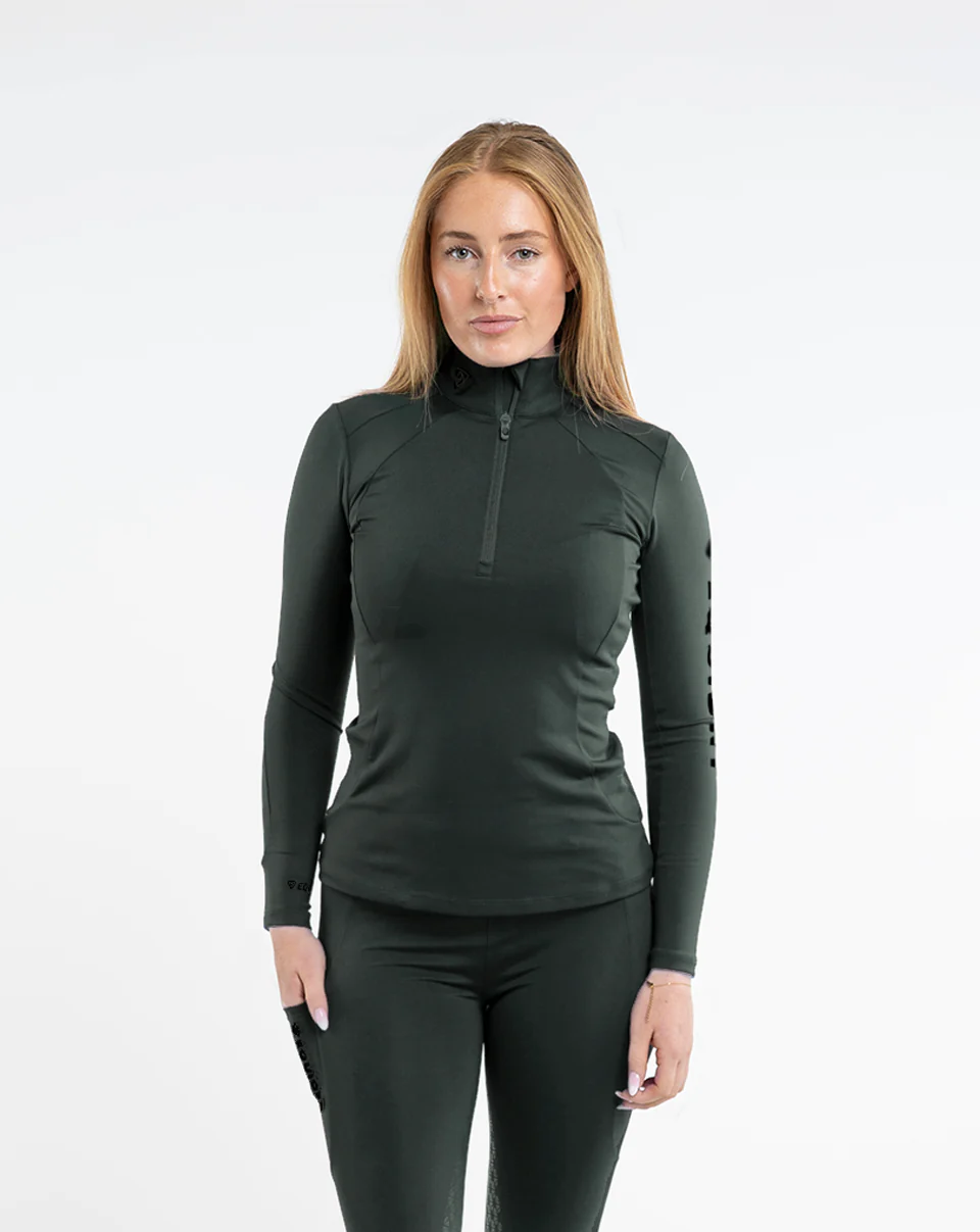 Women's Water Repellent Base Layer | Black Forest Green/Black