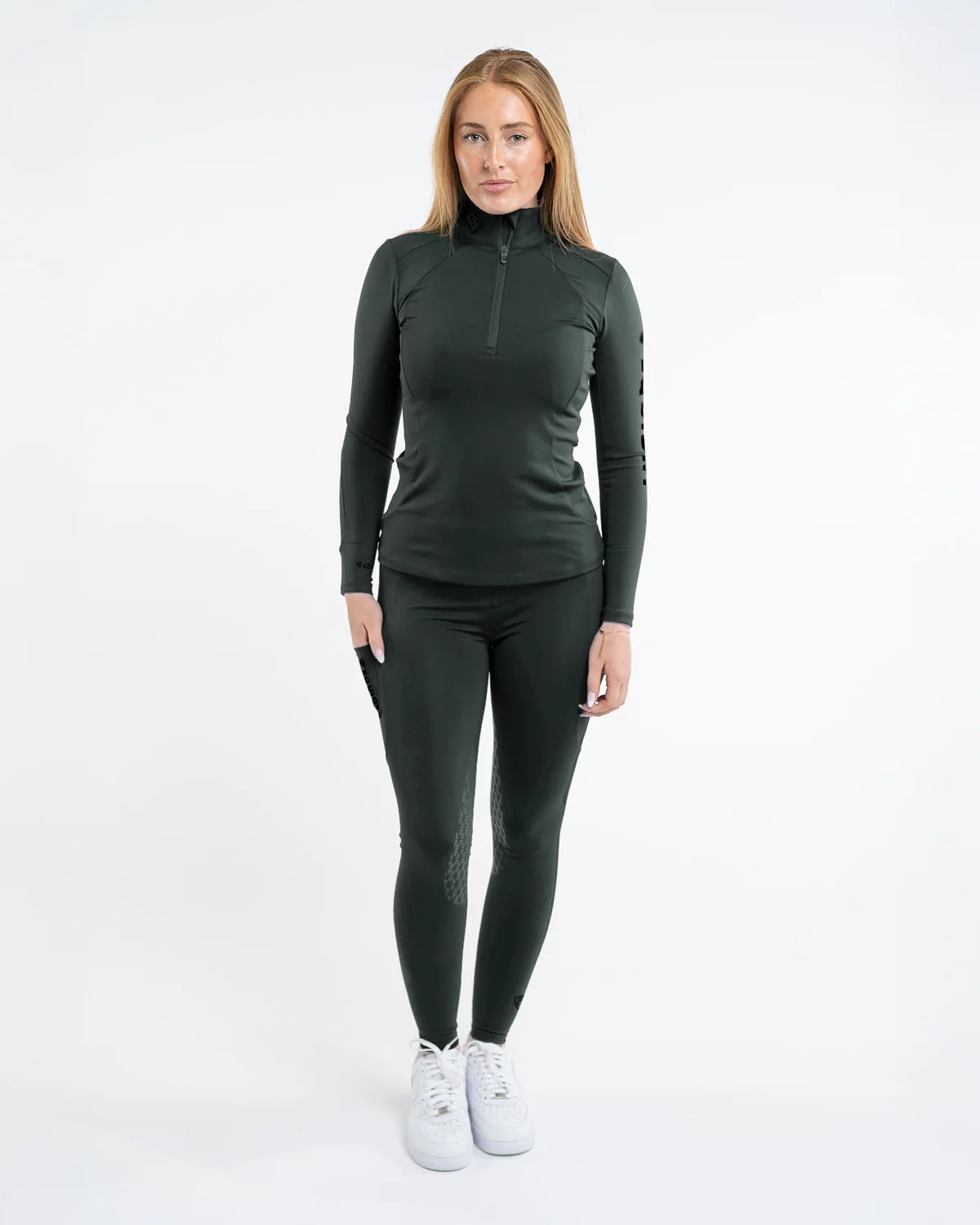 Women's Water Repellent Base Layer | Black Forest Green/Black - Image 2