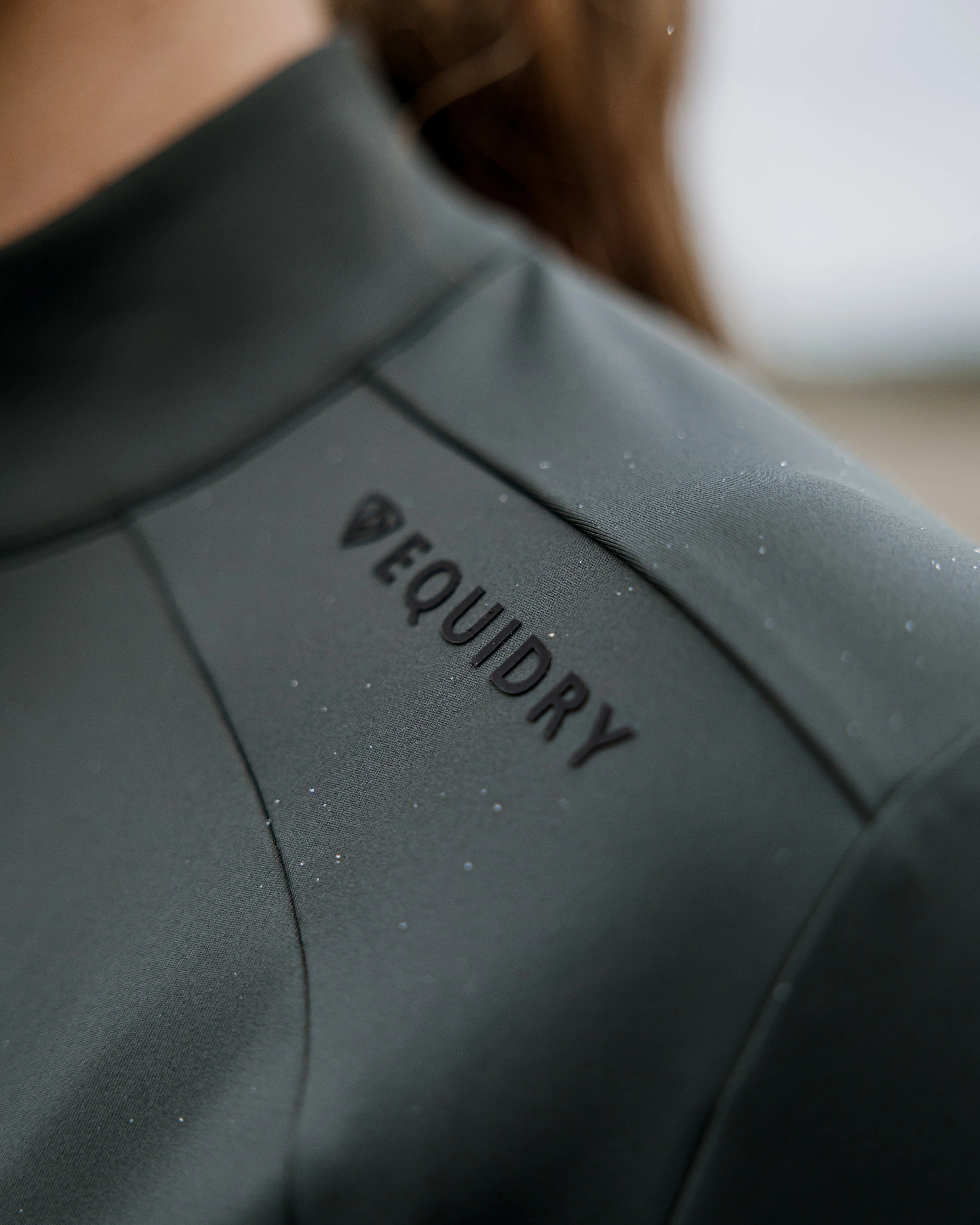 Women's Water Repellent Zip up Top | Black forest Green/Black - Image 7